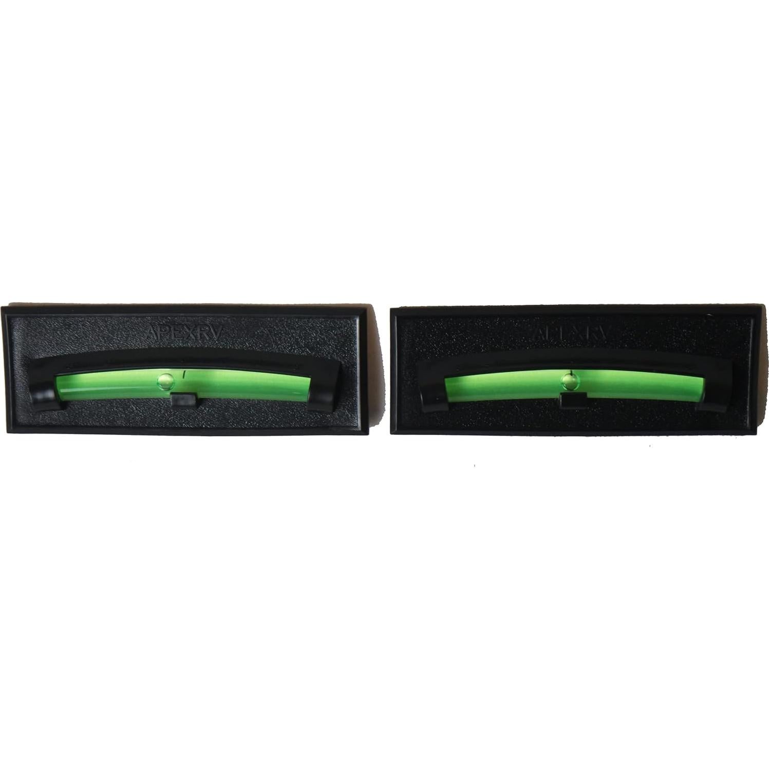 Apex RV Graduated Bubble Level, Never Fade, Long-Lasting, Precision Leveling, Adhesive Back, For RV, Camper, Trailer, Motorhome, and Caravan. Black 2 pack (Black)