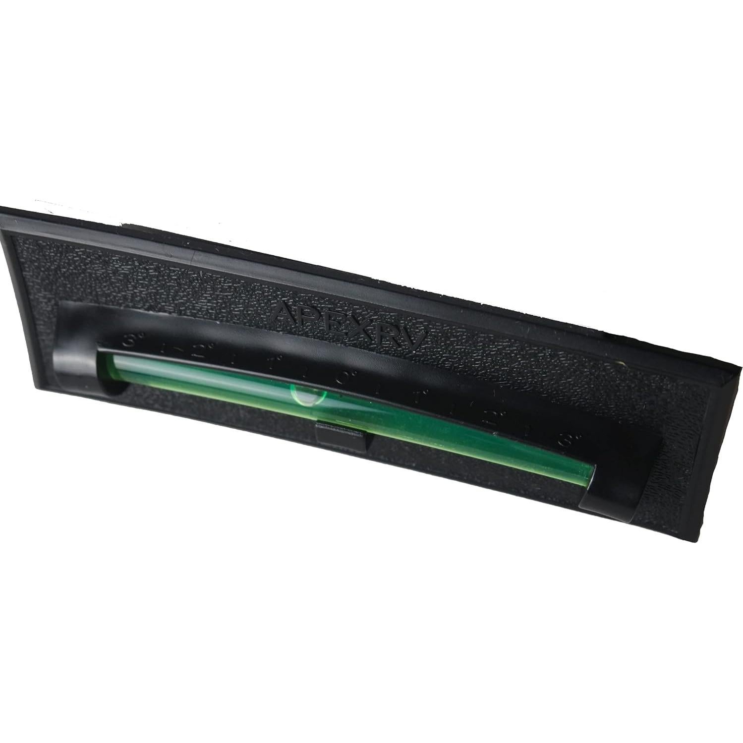 Apex RV Graduated Bubble Level, Never Fade, Long-Lasting, Precision Leveling, Adhesive Back, For RV, Camper, Trailer, Motorhome, and Caravan. Black 2 pack (Black)