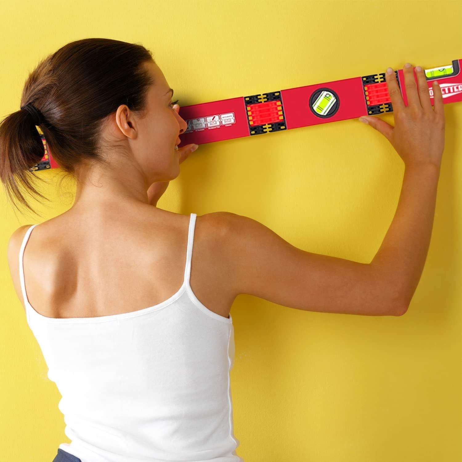 Niveladora Plegable Dobetter 71 cm con Burbuja 45°/90°/180°