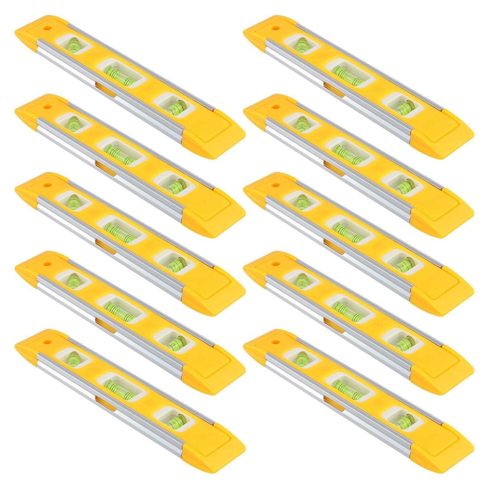 Nivel de Torpedo Magnético HAKZEON 10 Pcs Amarillo 22.86 cm