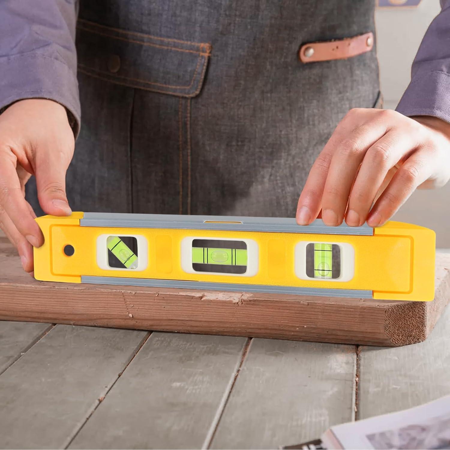 Nivel de Torpedo Magnético HAKZEON 10 Pcs Amarillo 22.86 cm