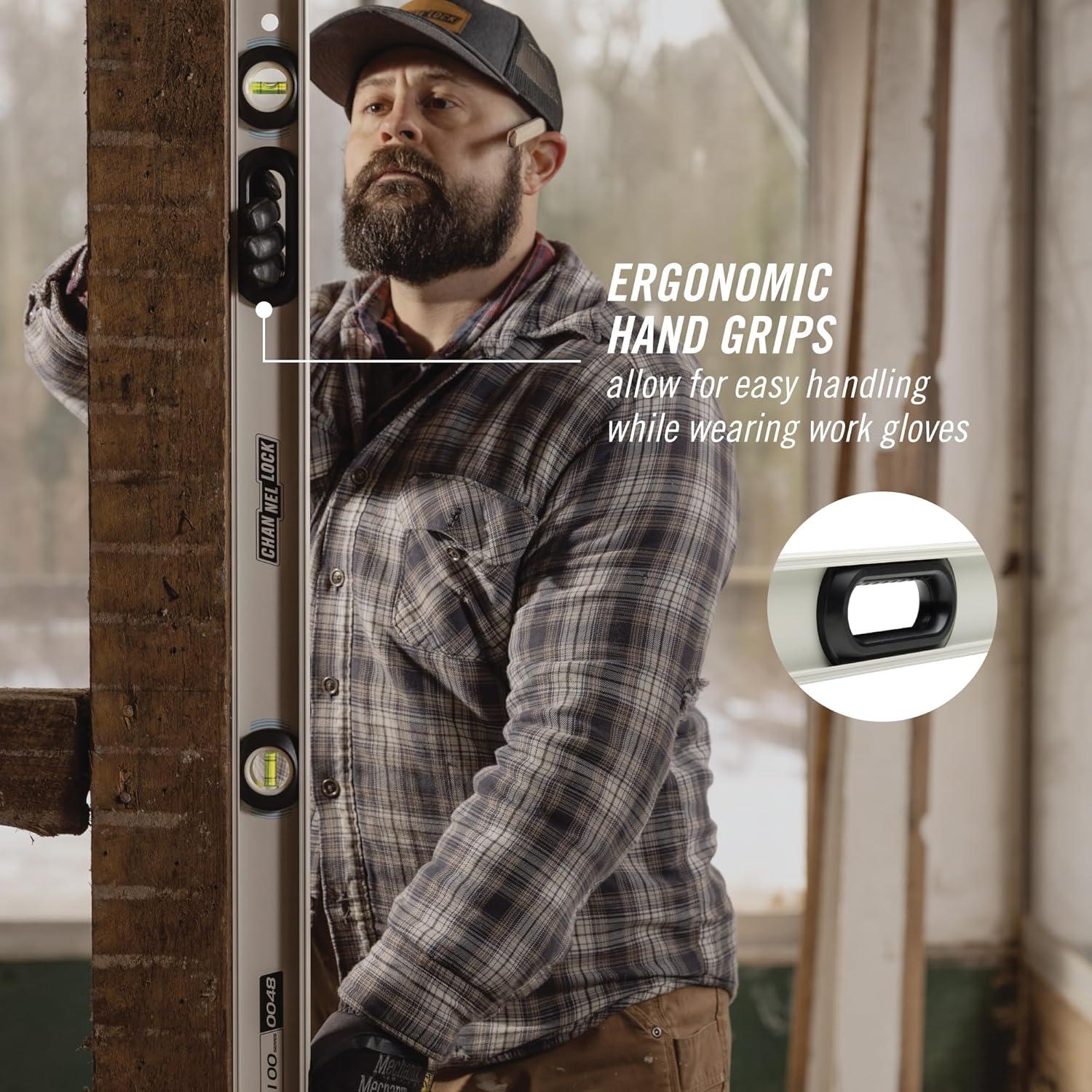 Nivel I-Beam 48" CHANNELLOCK de Aluminio Profesional