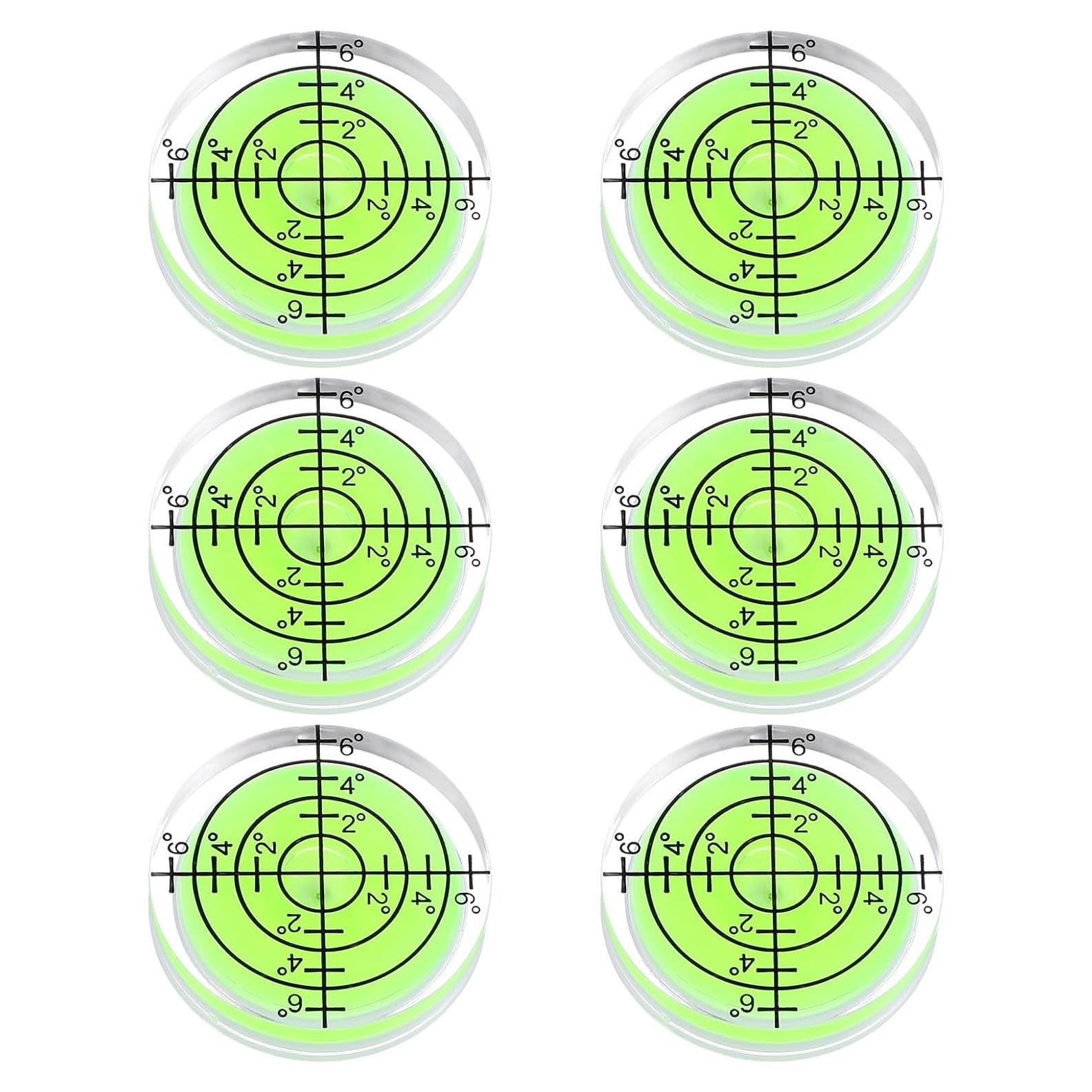 Juego de 6 Niveles de Burbuja Pequeños BOHUIZ 3.2cm Verde