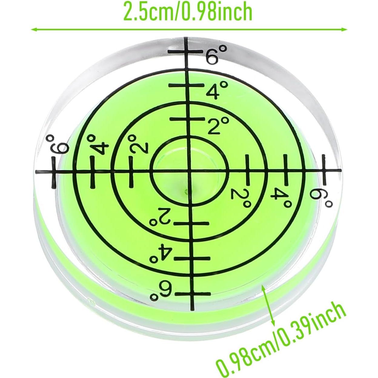 Juego de 6 Niveles de Burbuja Pequeños BOHUIZ 3.2cm Verde
