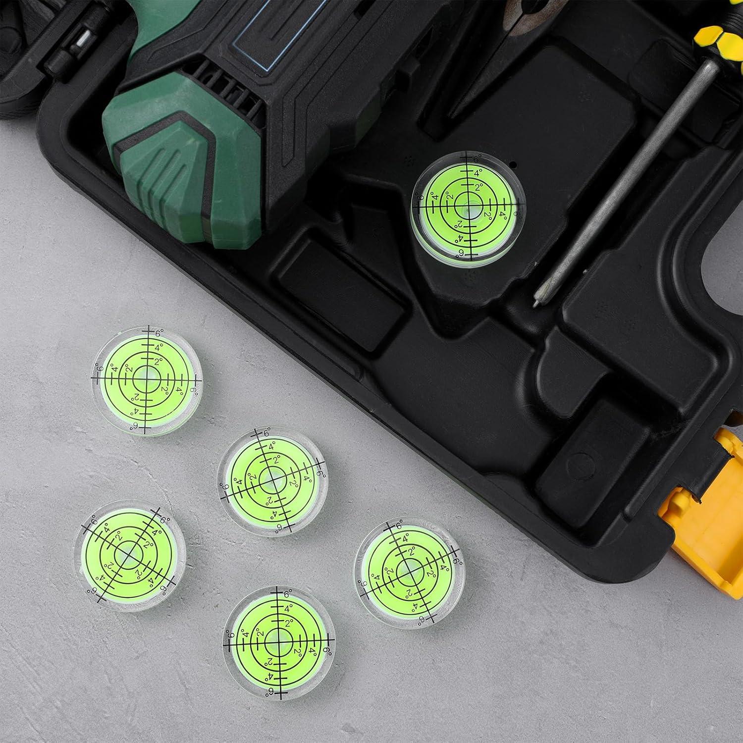 Juego de 6 Niveles de Burbuja Pequeños BOHUIZ 3.2cm Verde