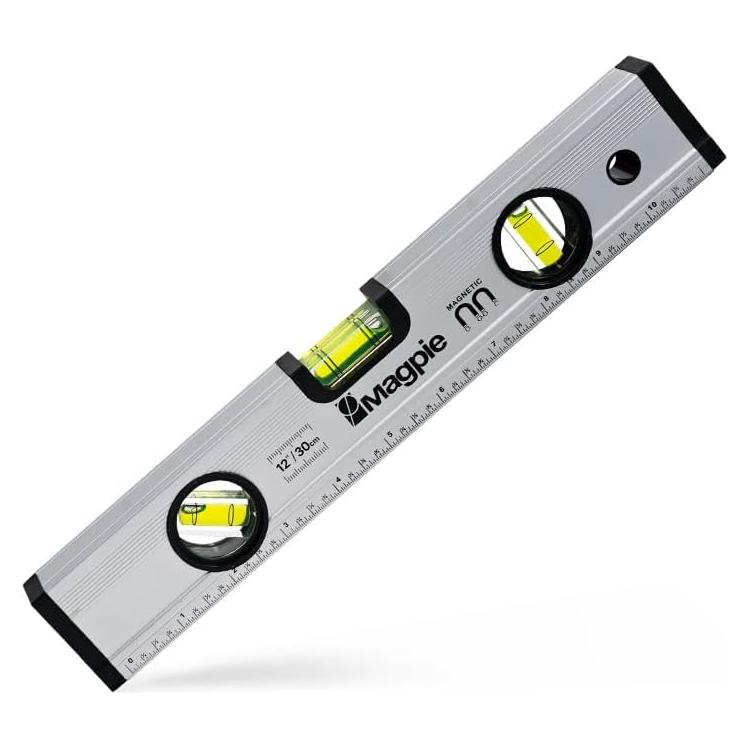 Nivel Magnético Magpie 30 cm 2 en 1 con Burbuja 180/90/45°