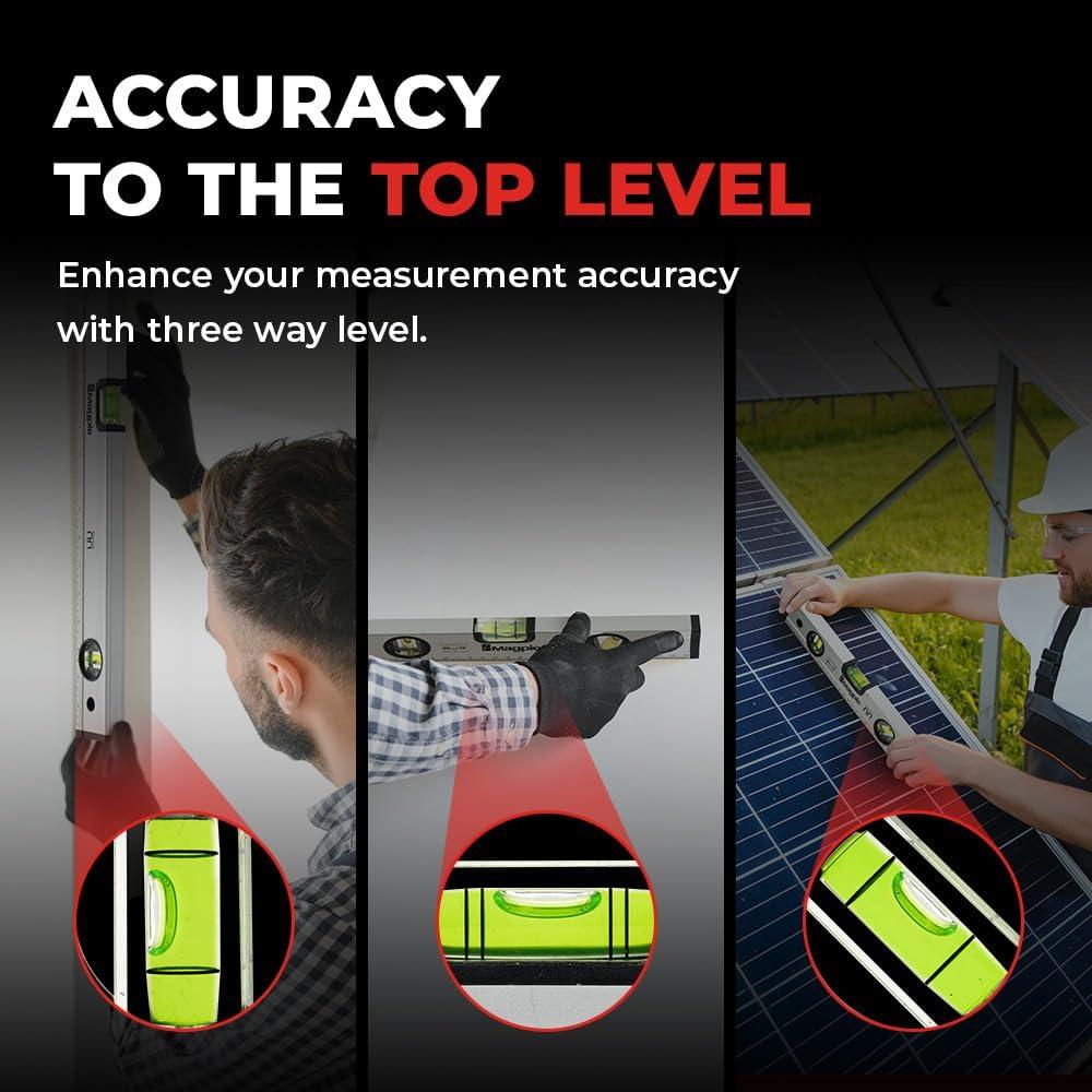 Nivel Magnético Magpie 30 cm 2 en 1 con Burbuja 180/90/45°