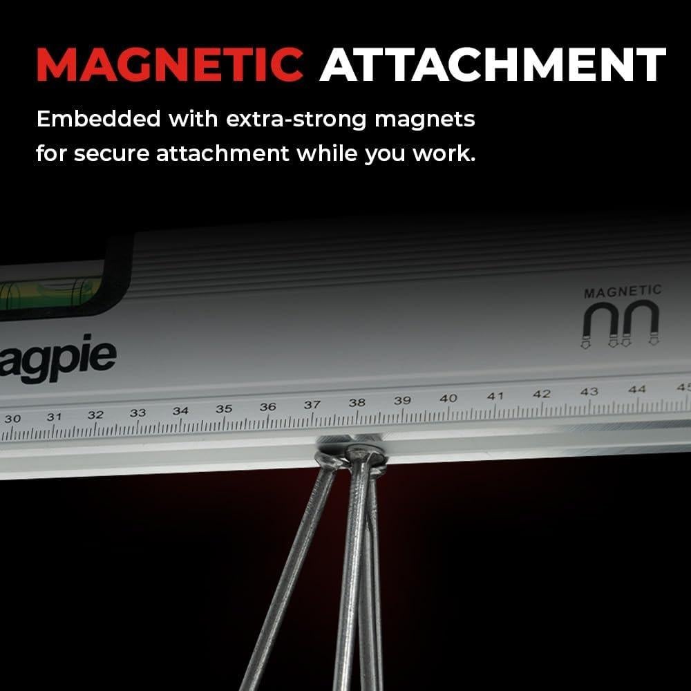 Nivel Magnético Magpie 30 cm 2 en 1 con Burbuja 180/90/45°