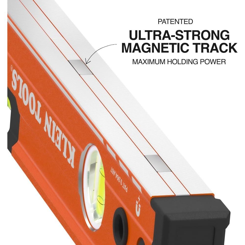 Nivel de Caja Magnético Klein Tools 61cm 3 Viales Aluminio