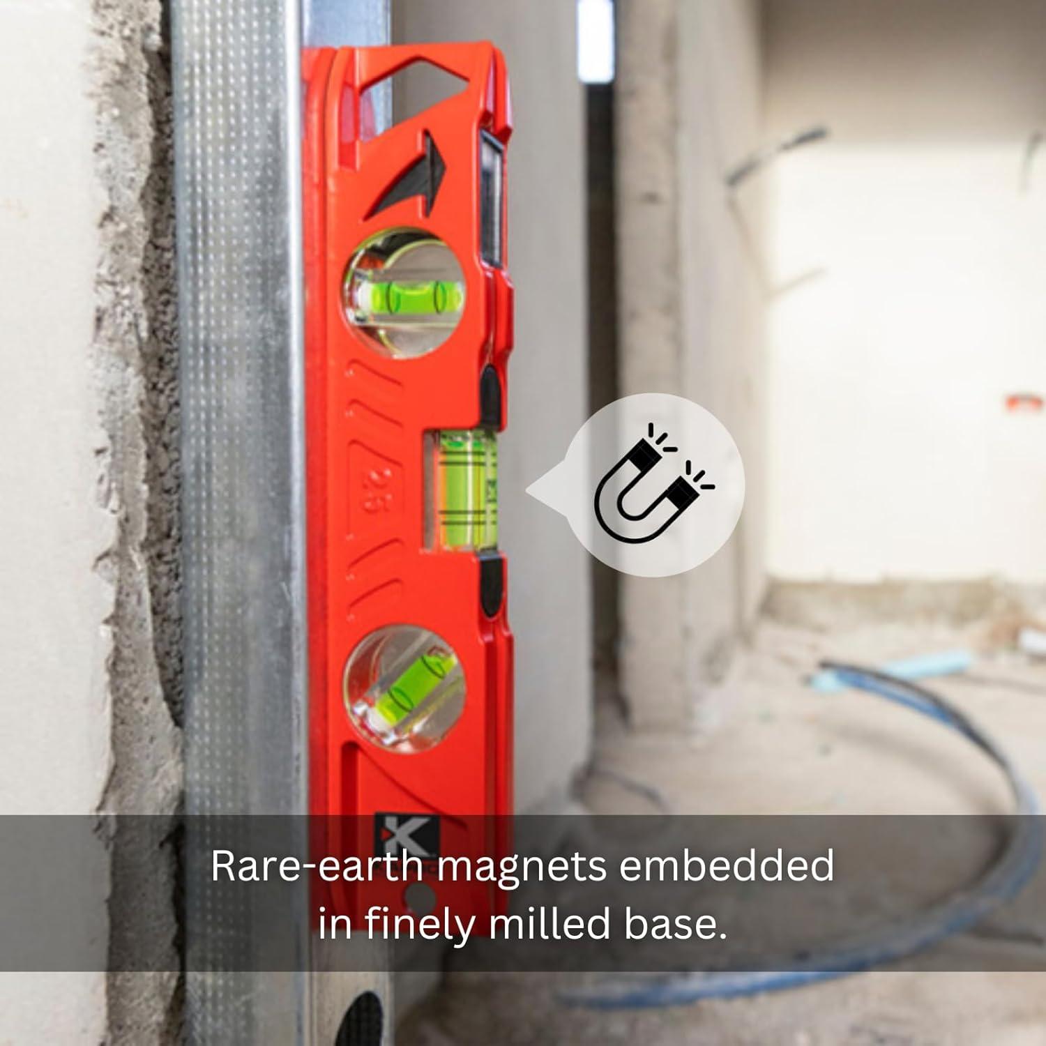 Nivel Torpedo Magnético Kapro 923 de Aluminio 25.4 cm