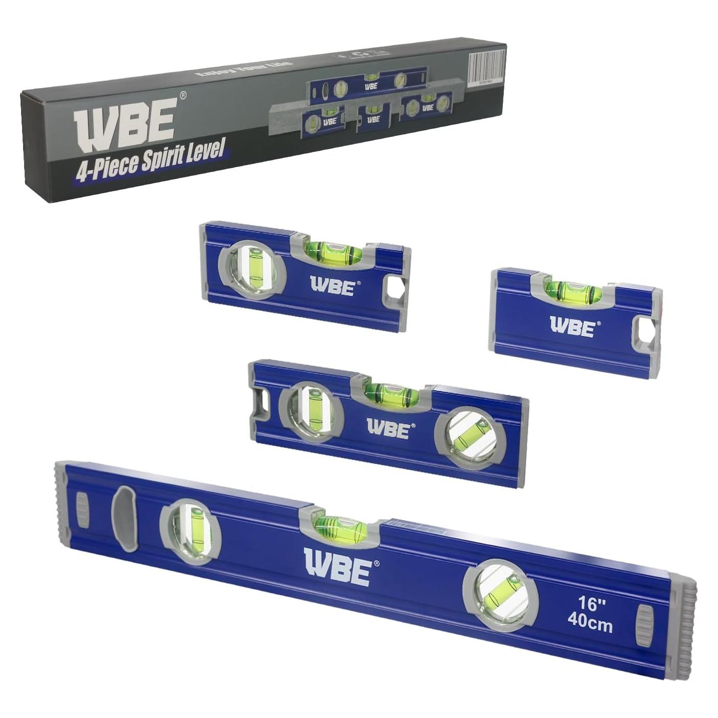 Juego de Niveles Torpedo WBE 4 Piezas Aluminio 40.64 cm