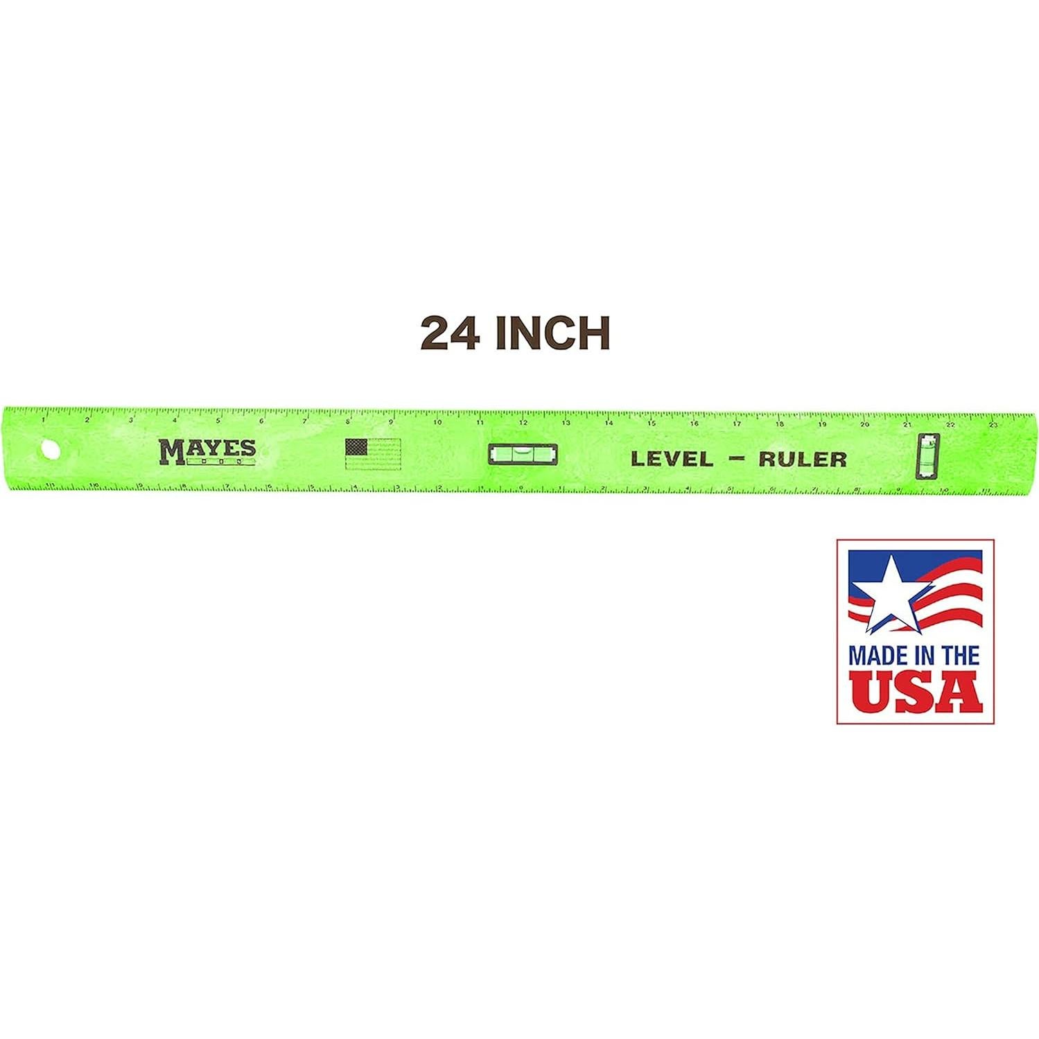 Regla de Nivel Poliestireno MAYES 61 cm con Viales de Plomada