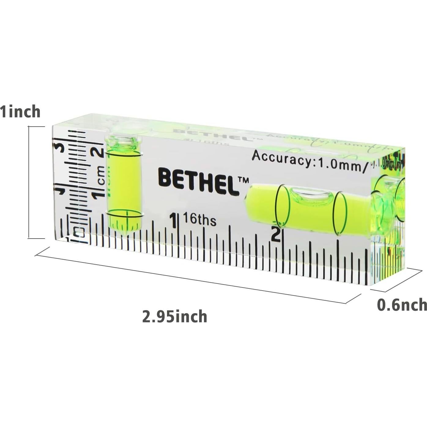 Nivel de Burbuja Mini BETHEL 75x25x15mm Irrompible