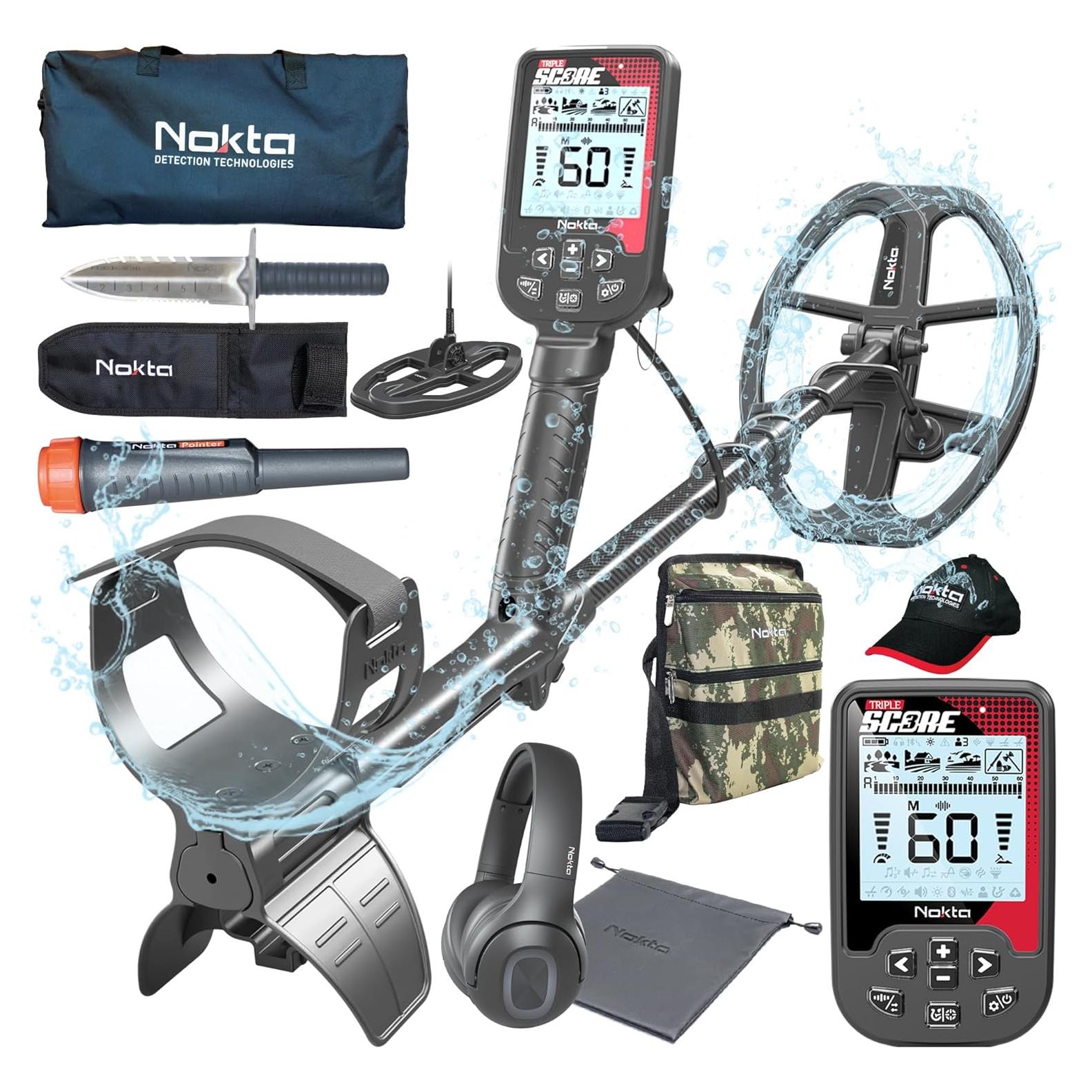 Detector de Metales Nokta Triple Score PRO Pack - Impermeable