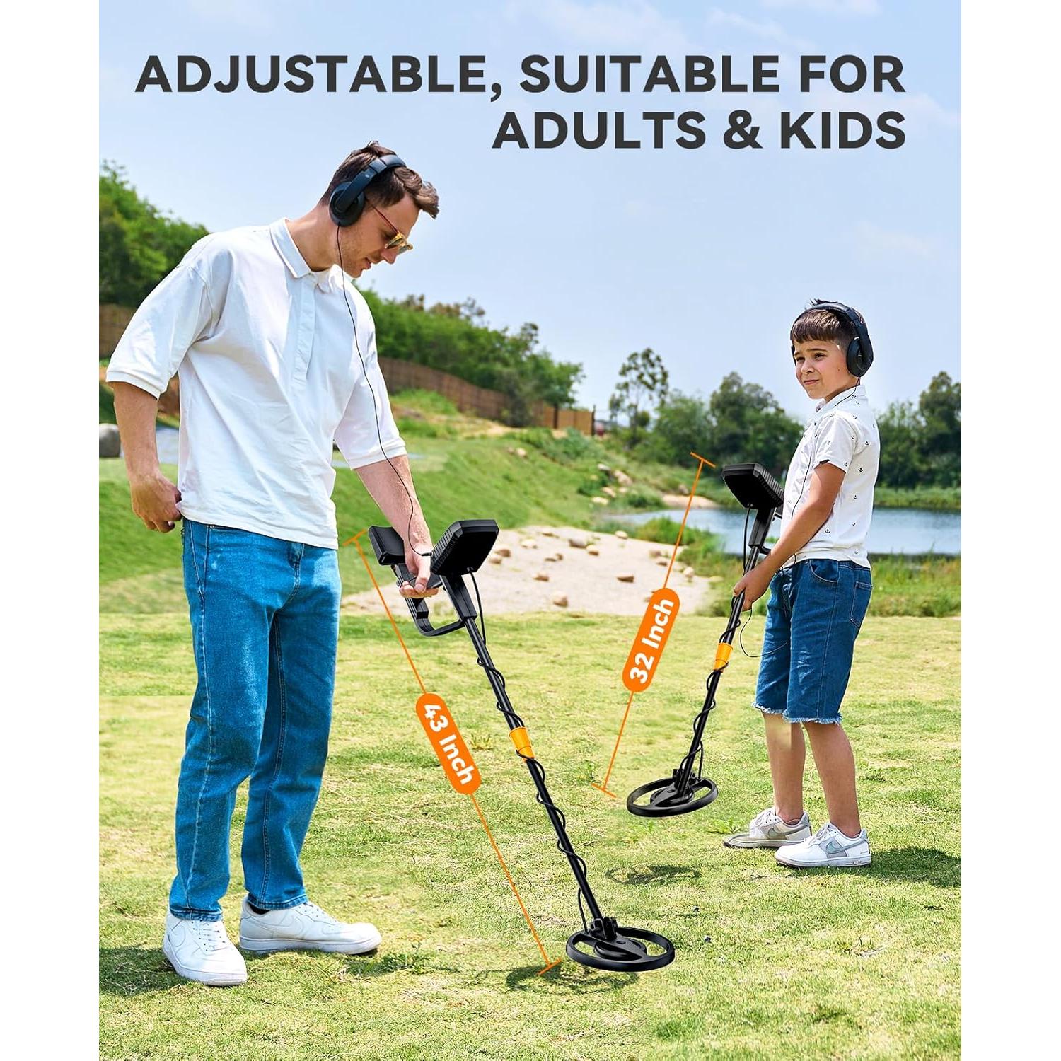 Detector de Metales SUNPOW MD13 Impermeable 8" LCD Ajustable