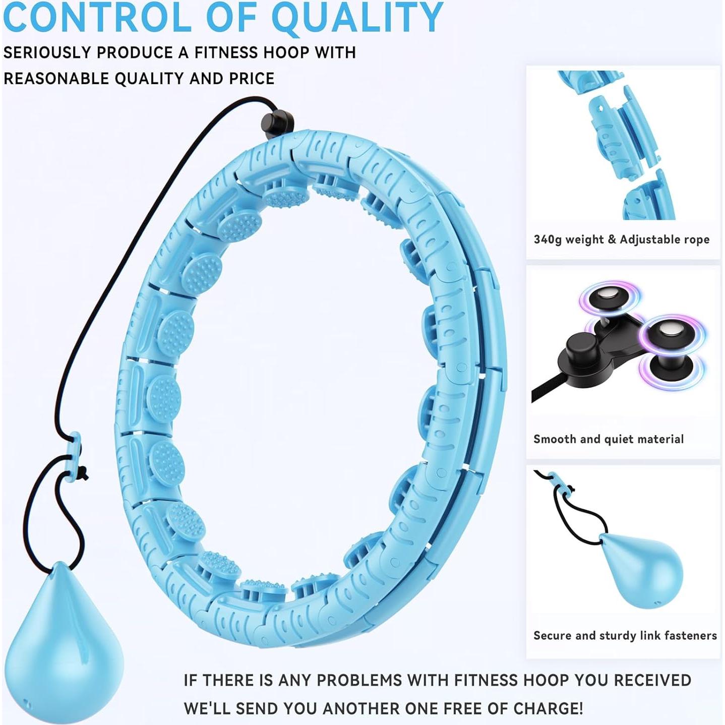 Aro Hula Ponderado SHANGUANG Infinity Talla Grande 76.2-119.4 cm