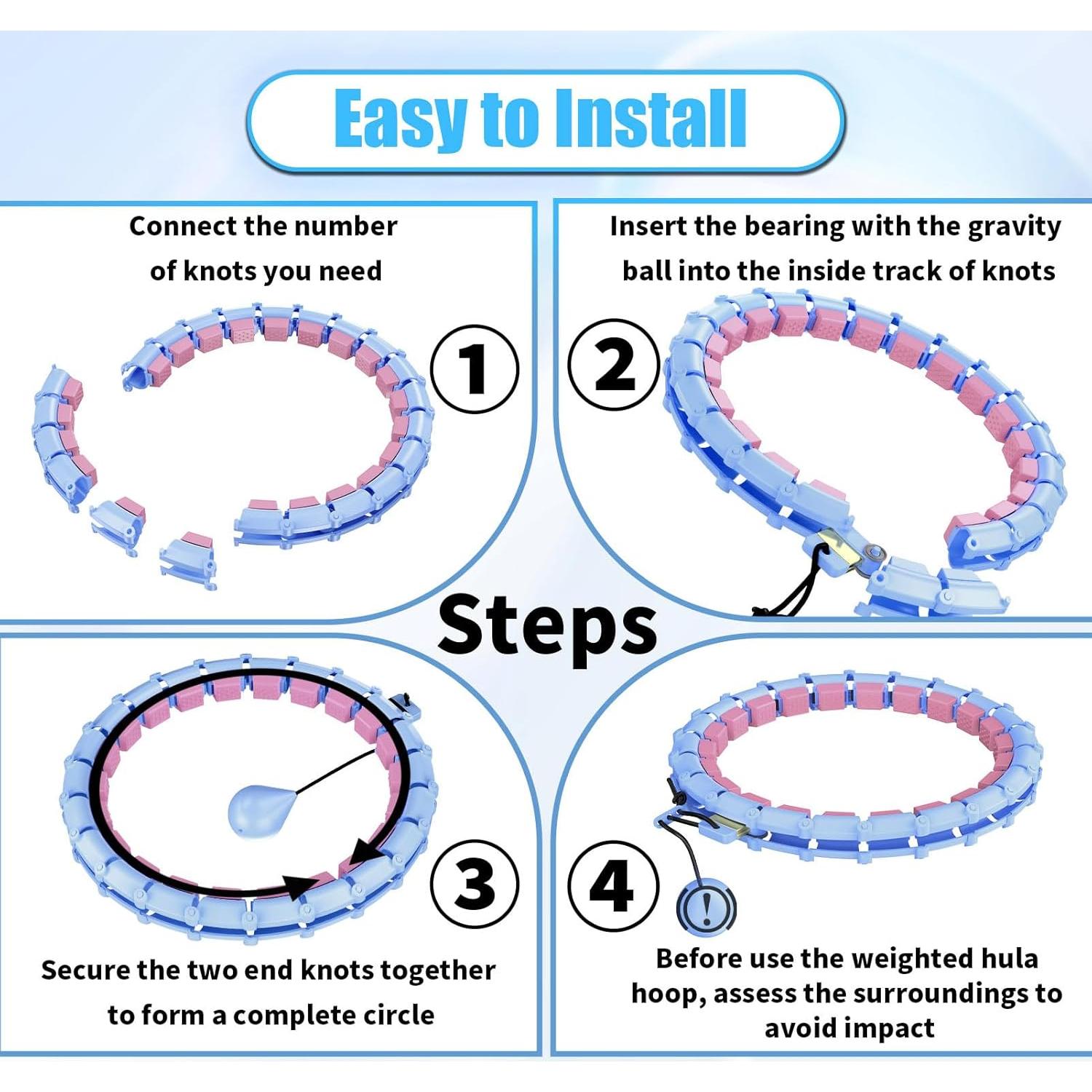 Aro de Fitness Skyrain JZ-HULA-Púrpura con Peso 165 cm