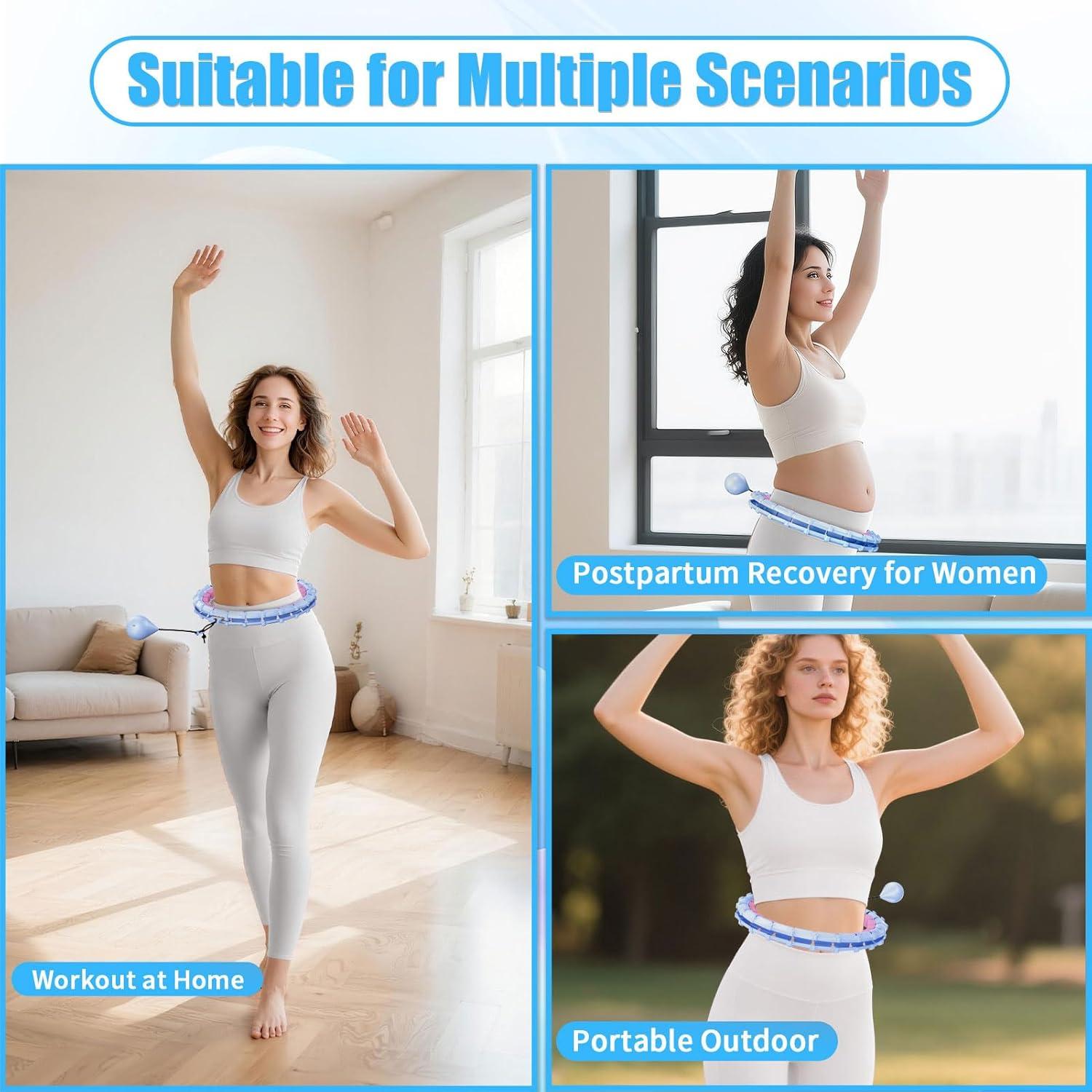 Aro de Fitness Skyrain JZ-HULA-Púrpura con Peso 165 cm