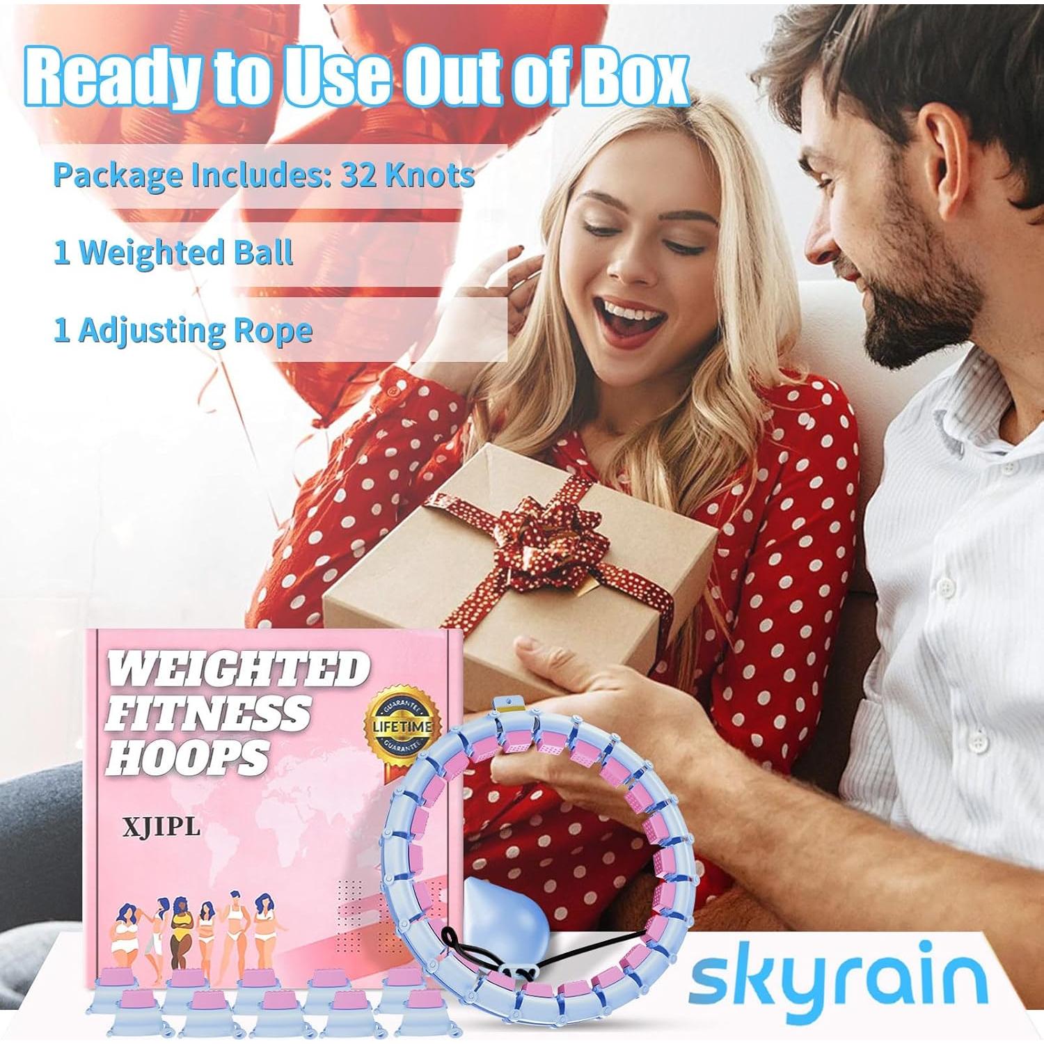 Aro de Fitness Skyrain JZ-HULA-Púrpura con Peso 165 cm