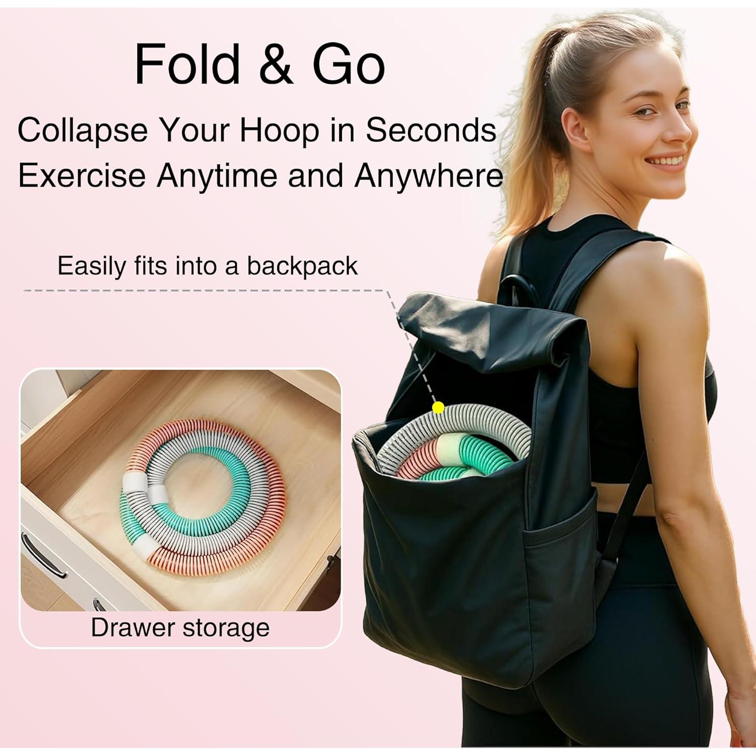 Hula Hoop con Peso YesPikko 1.36kg Plegable para Fitness