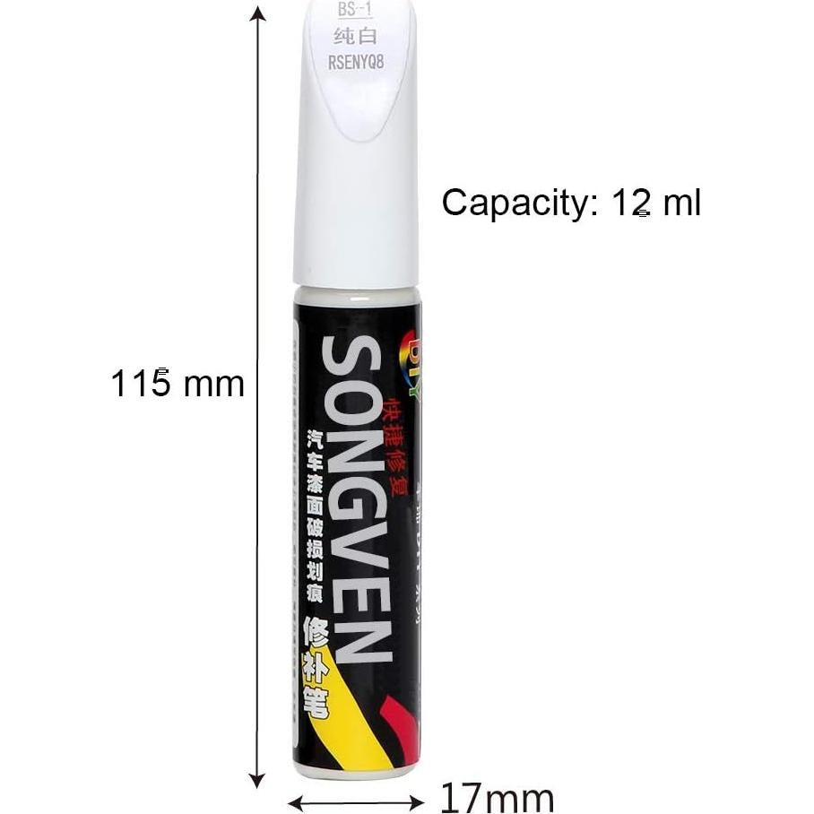 Bolígrafo Reparador de Rayones de Coche SONGVEN Blanco 12ml