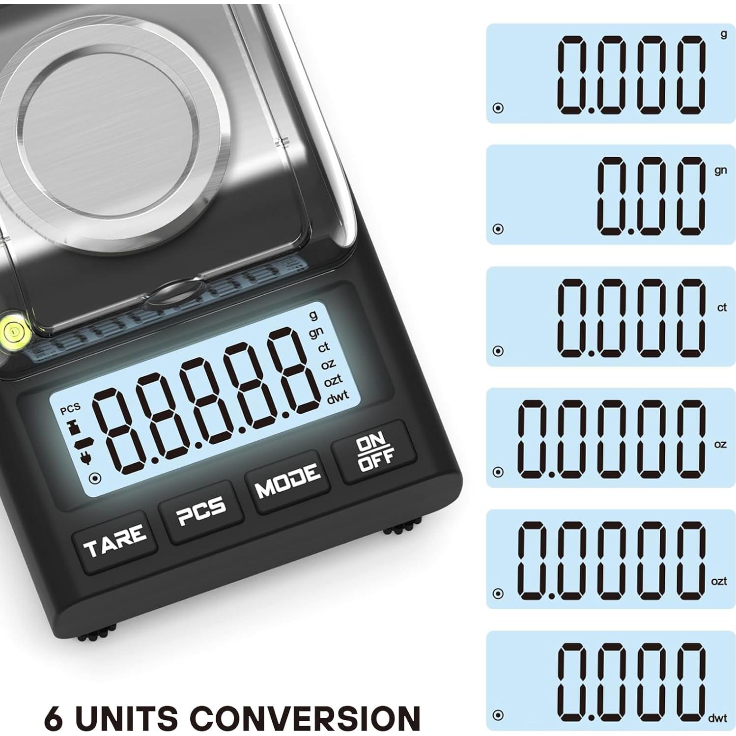 Báscula de Miligramos WEIGHTMAN 100g x 0.001g Alta Precisión