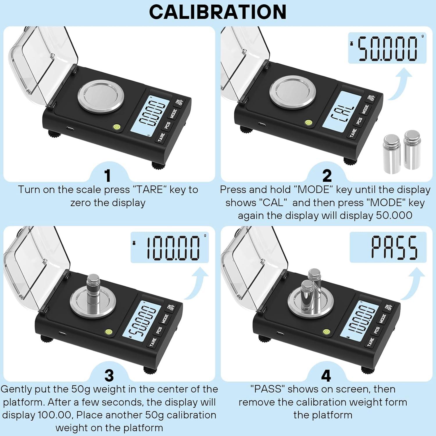 Báscula de Miligramos WEIGHTMAN 100g x 0.001g Alta Precisión