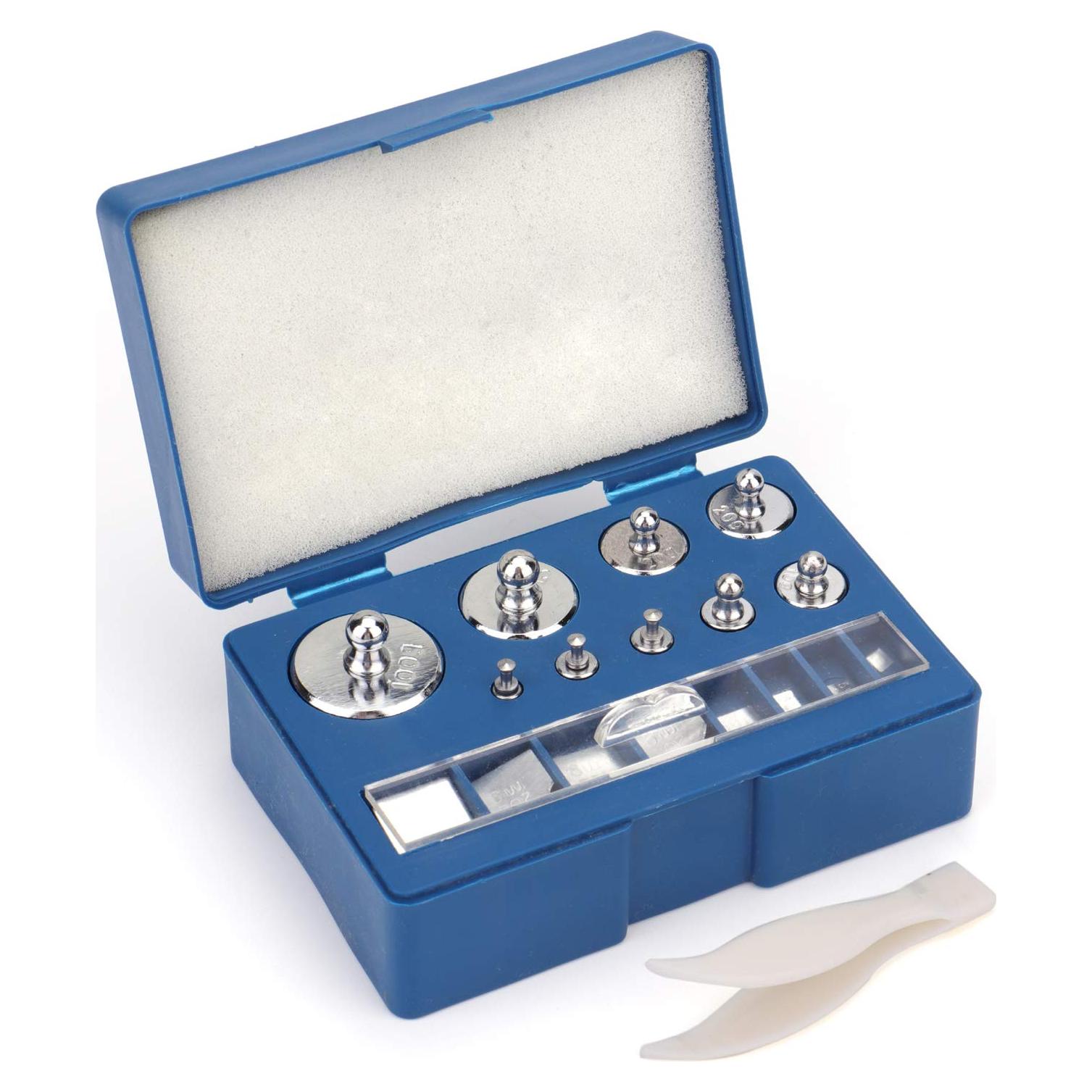 Kit de Pesas de Calibración Bekith 17 Pcs 10mg-100g Acero