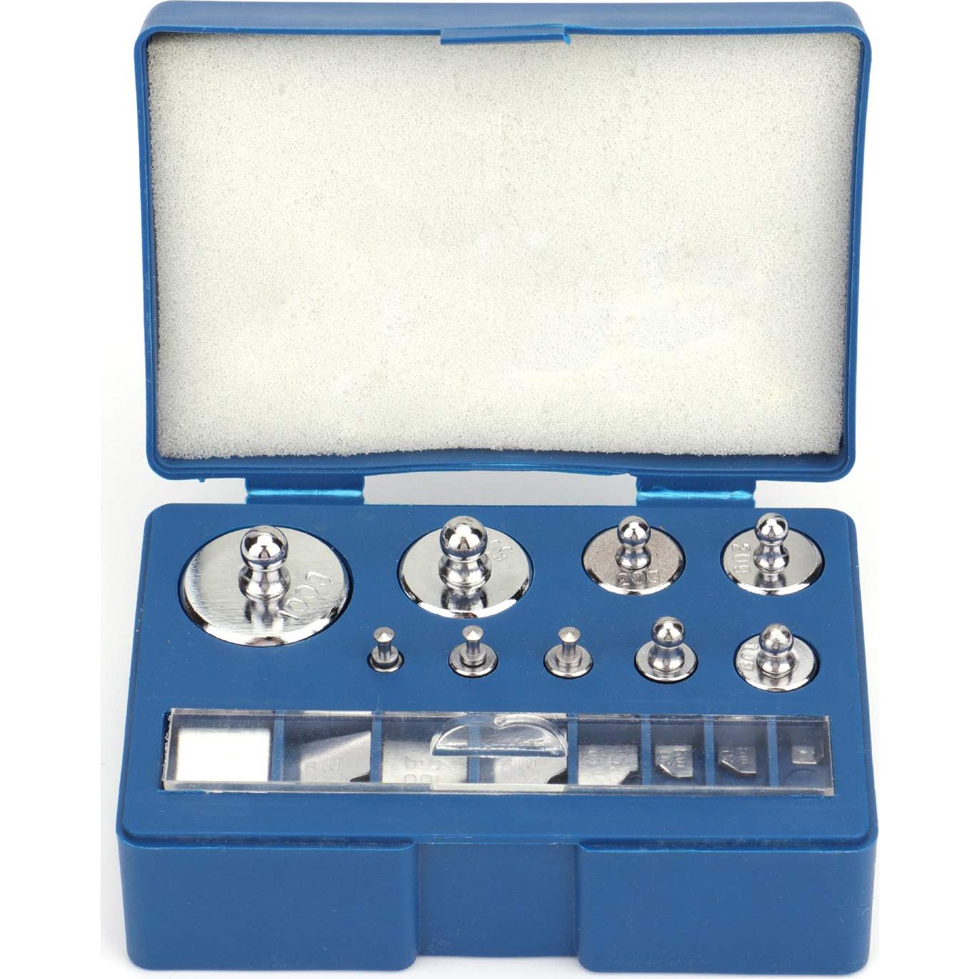 Kit de Pesas de Calibración Bekith 17 Pcs 10mg-100g Acero