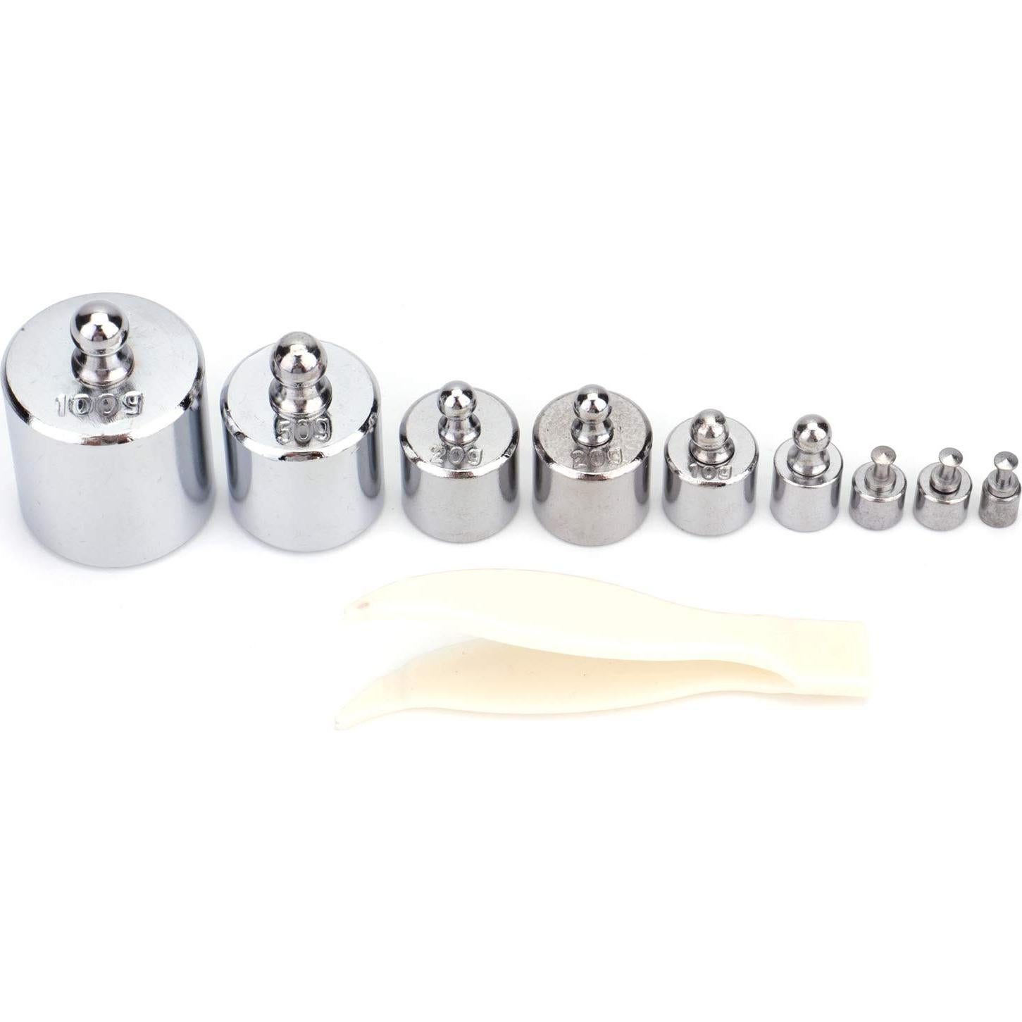 Kit de Pesas de Calibración Bekith 17 Pcs 10mg-100g Acero