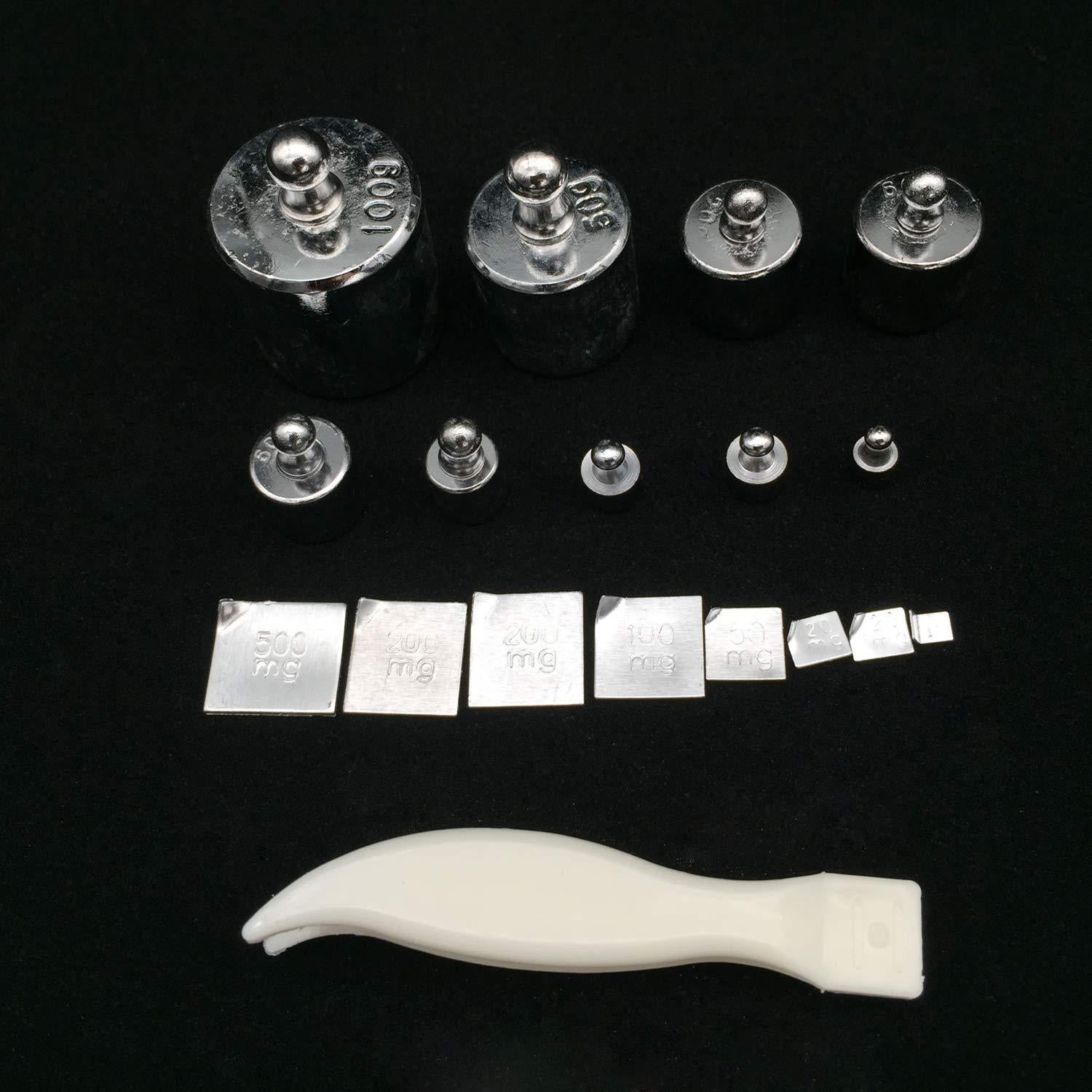 Kit de Pesas de Calibración Bekith 17 Pcs 10mg-100g Acero