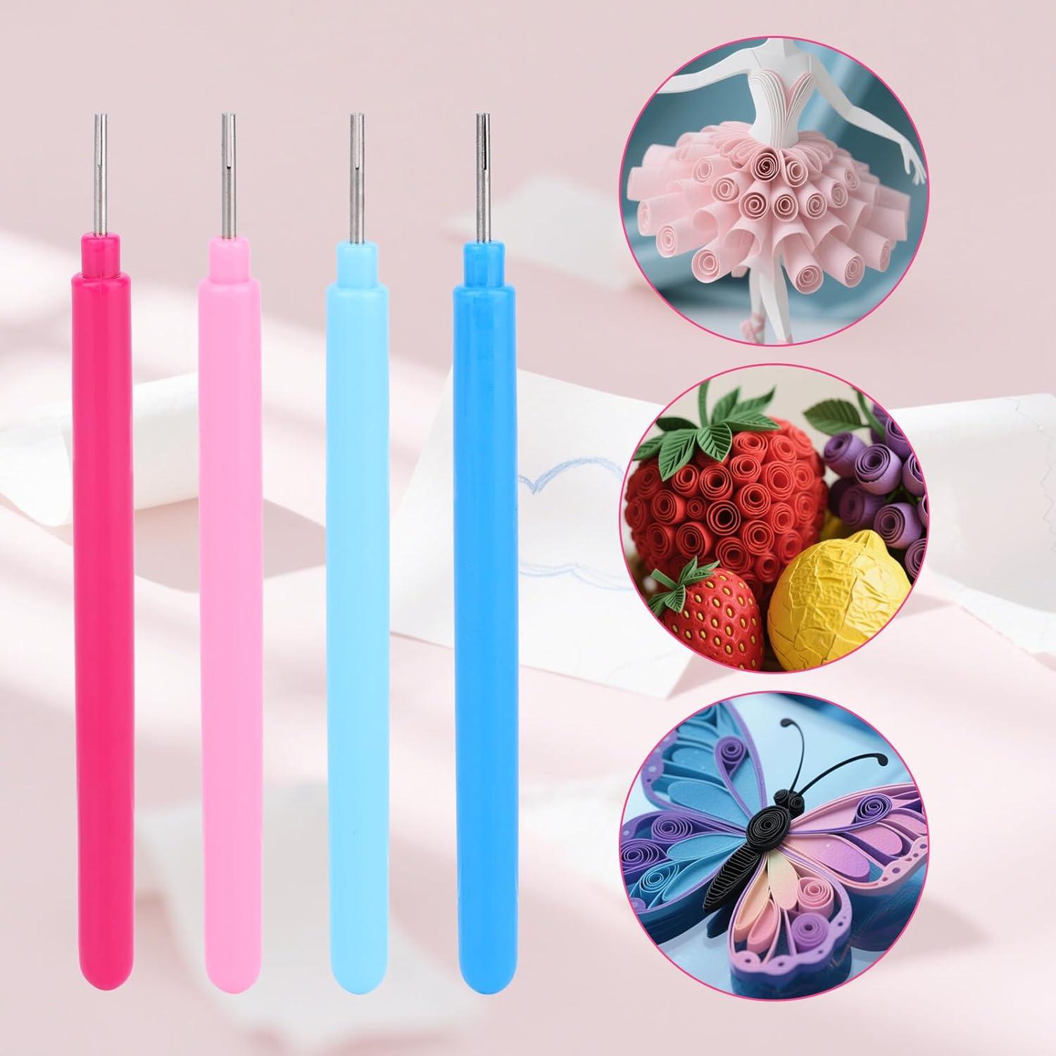 4 Herramientas de Quilling BOXOB para Flores de Papel DIY