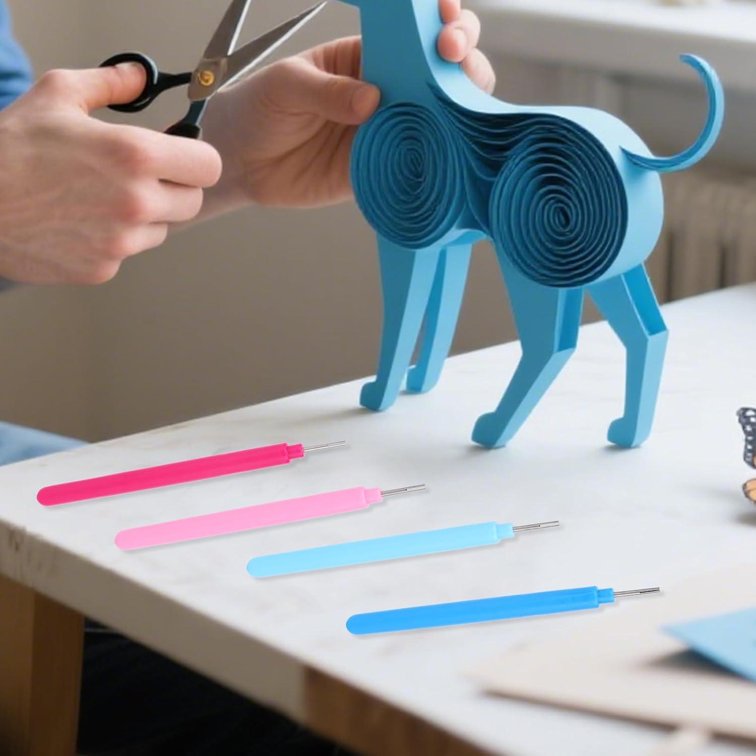 4 Herramientas de Quilling BOXOB para Flores de Papel DIY