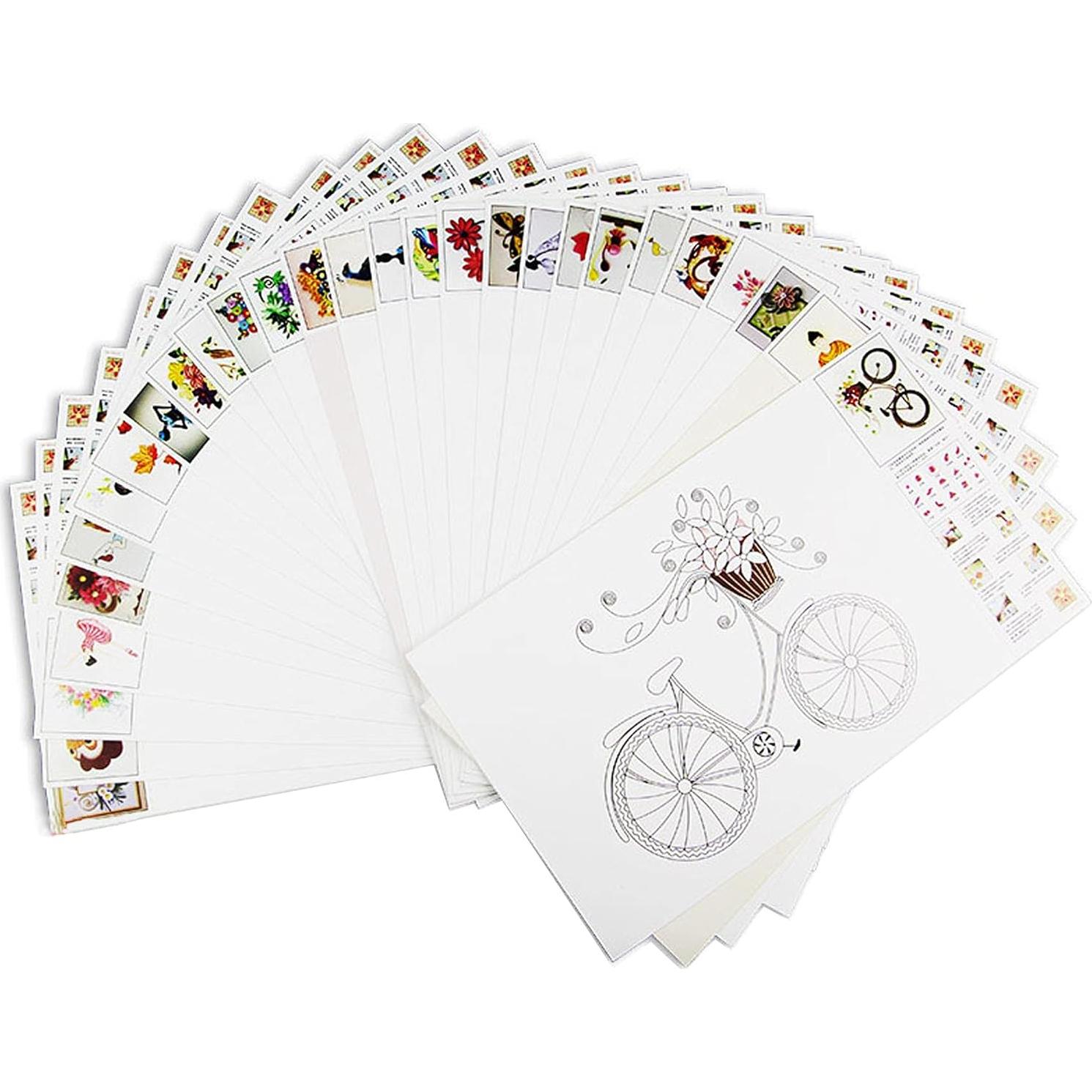 Kit de Quilling Woohome 48 Piezas con Plantillas y Herramientas