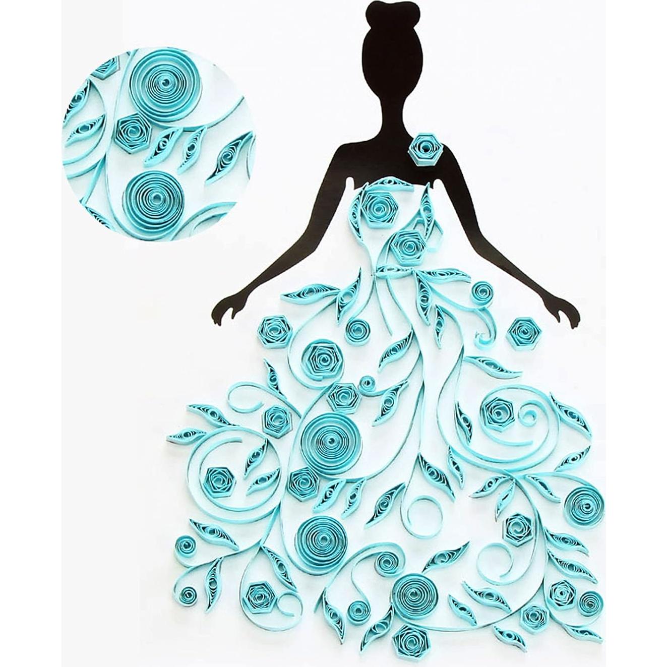 Kit de Quilling Woohome 48 Piezas con Plantillas y Herramientas