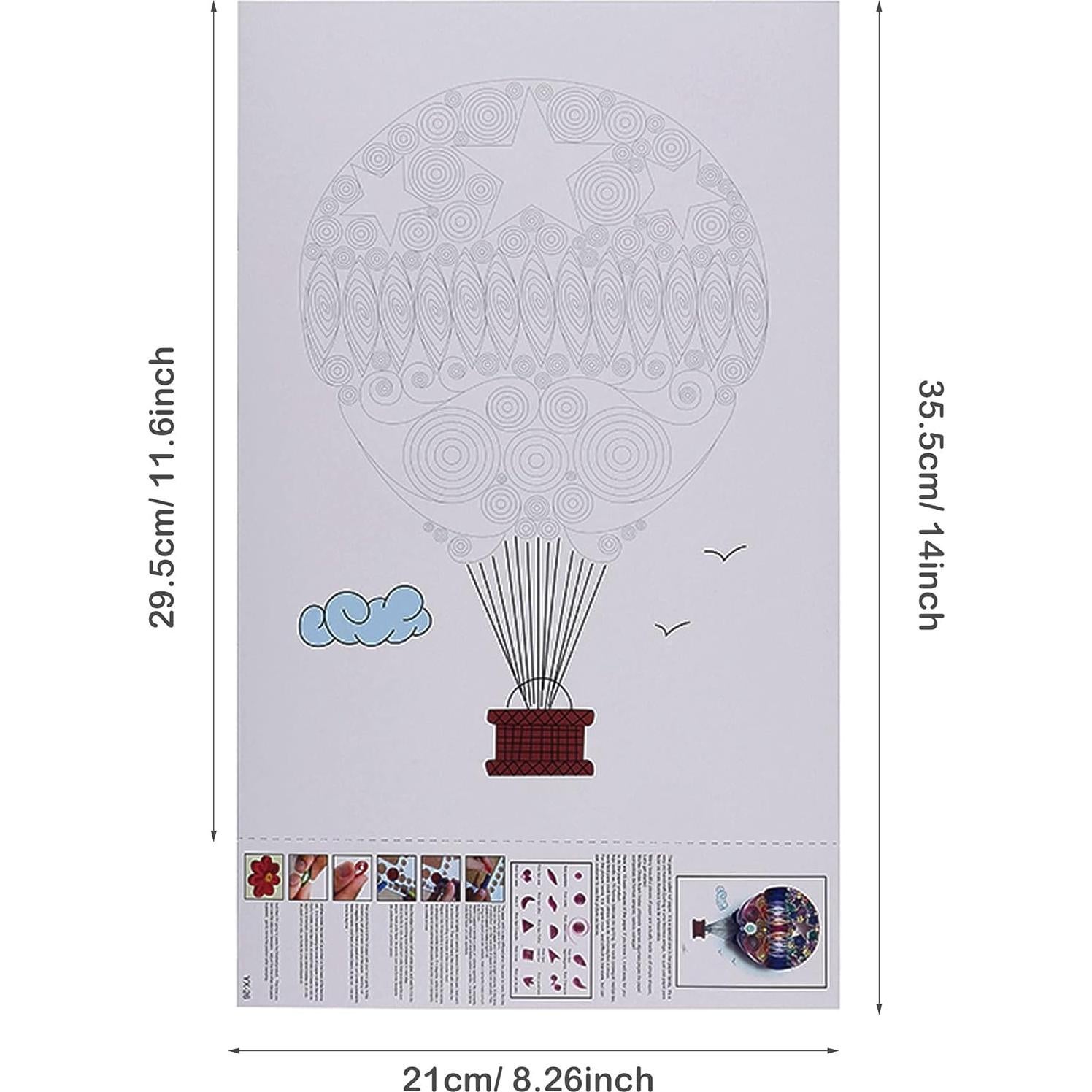 Kit de Quilling Woohome 48 Piezas con Plantillas y Herramientas