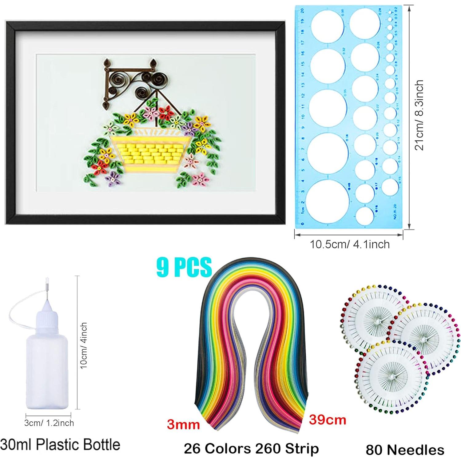 Kit de Quilling Woohome 48 Piezas con Plantillas y Herramientas