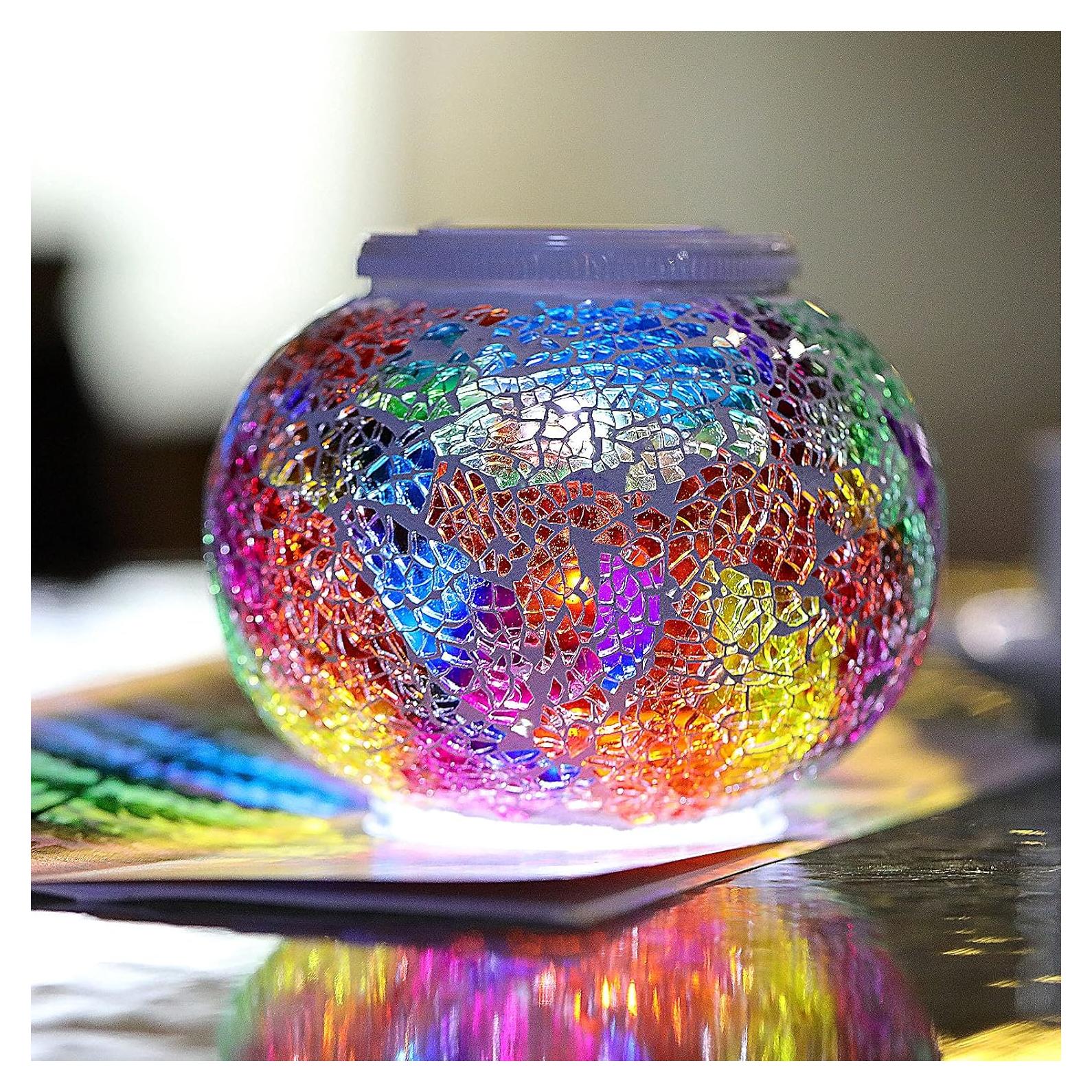 Lámpara Solar de Mosaico Starryfill Multicolor 13x13 cm