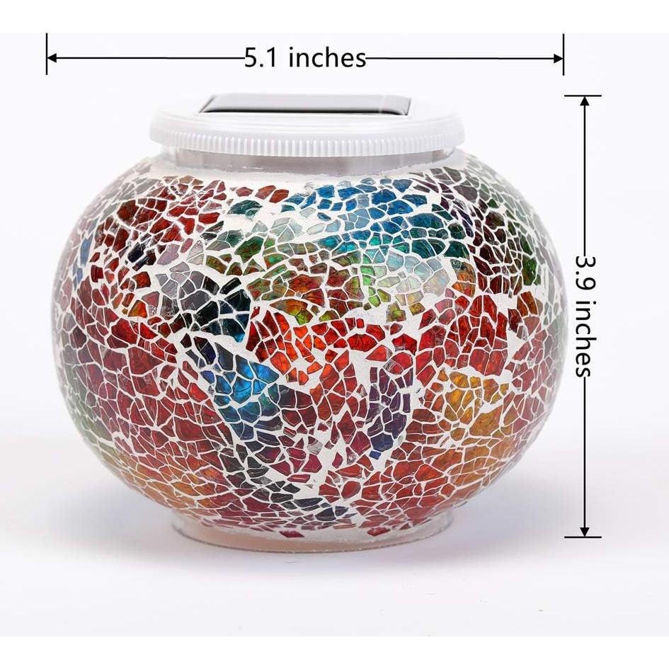Lámpara Solar de Mosaico Starryfill Multicolor 13x13 cm