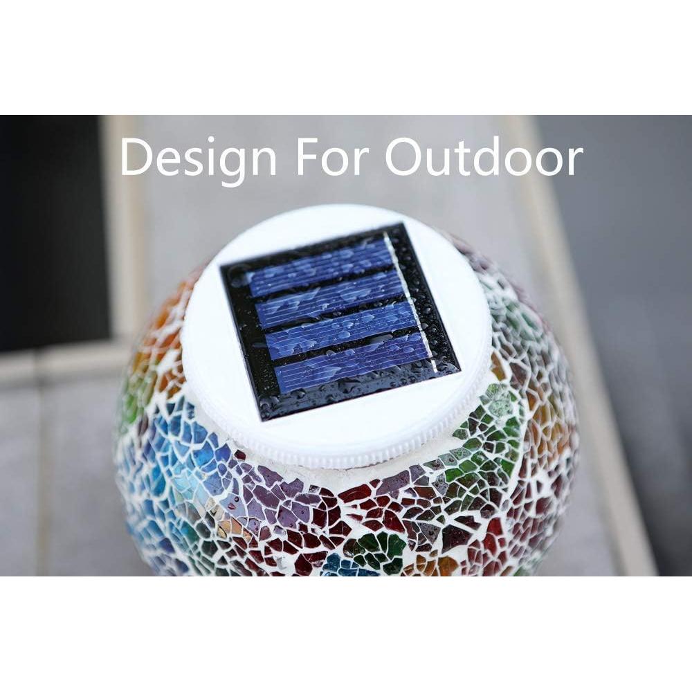 Lámpara Solar de Mosaico Starryfill Multicolor 13x13 cm