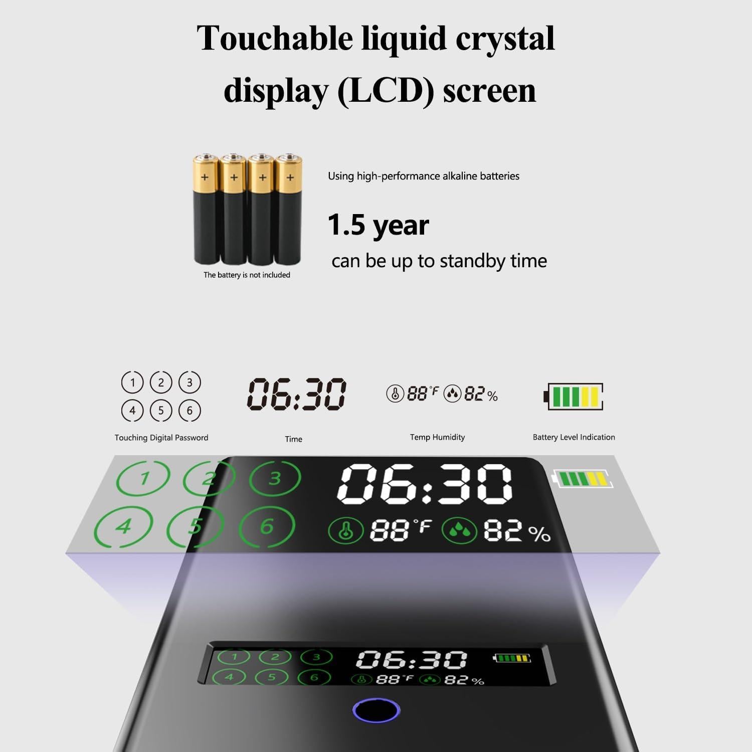 Caja Fuerte Deslizante Teentan para 2 Pistolas con Huella Biométrica
