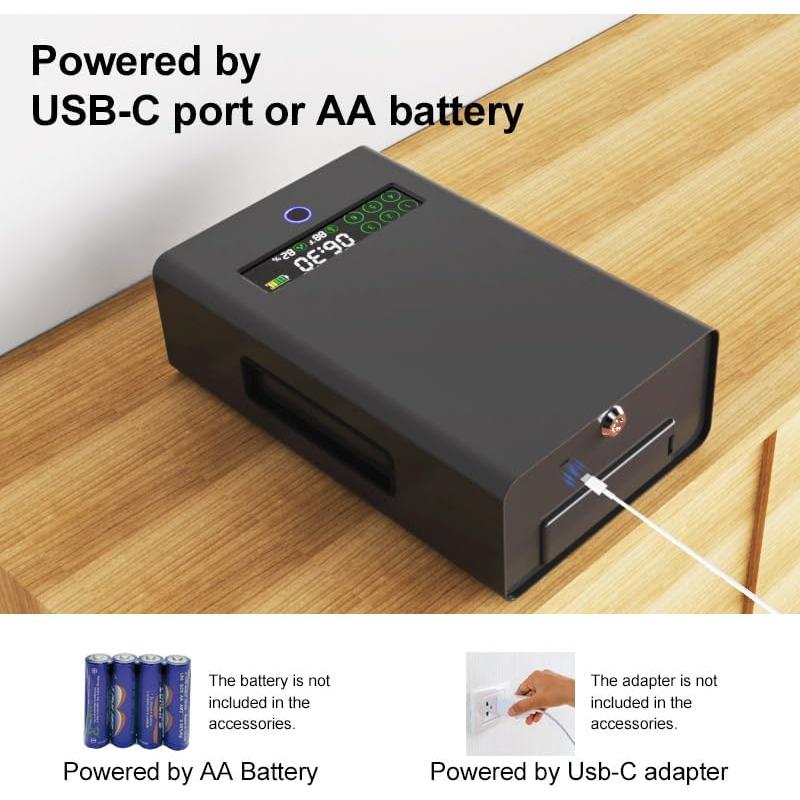 Caja Fuerte Deslizante Teentan para 2 Pistolas con Huella Biométrica