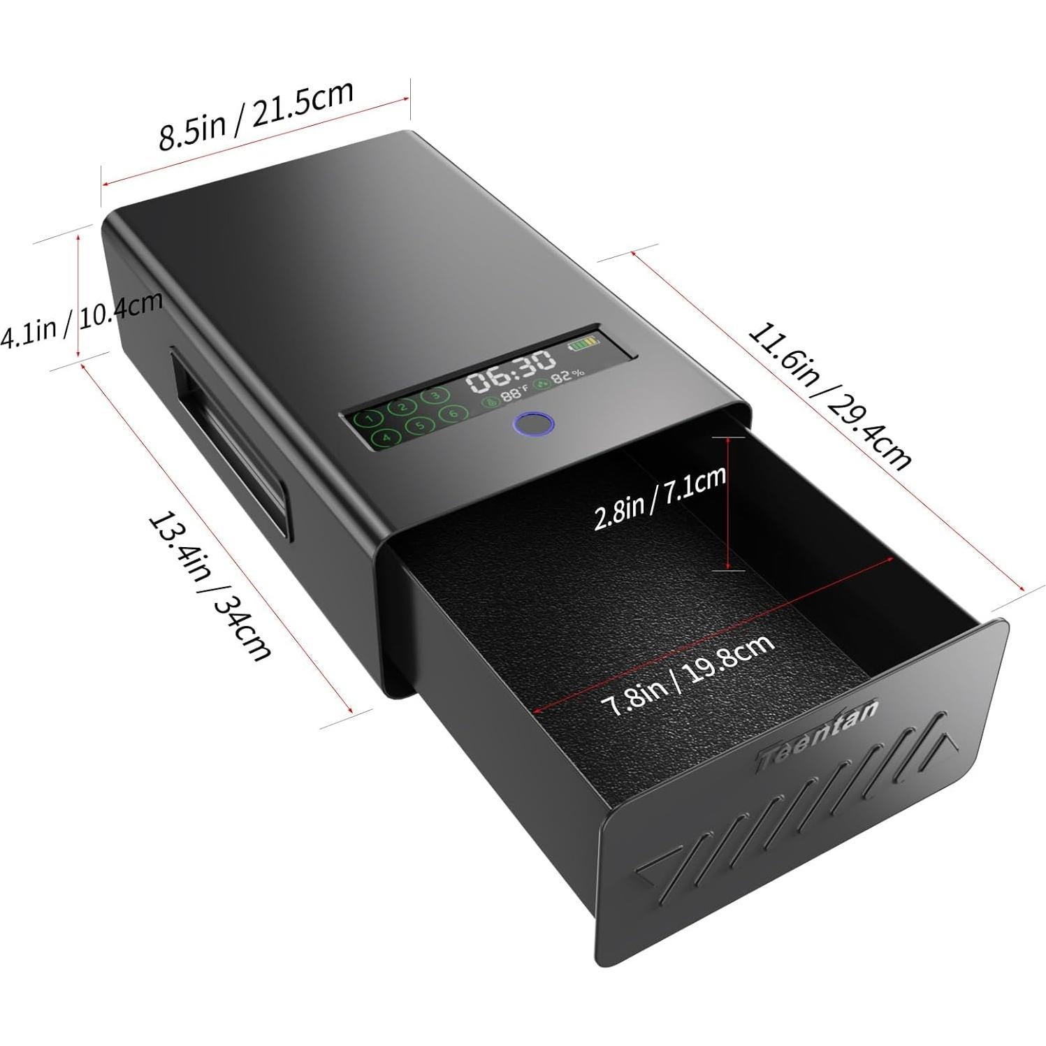 Caja Fuerte Deslizante Teentan para 2 Pistolas con Huella Biométrica