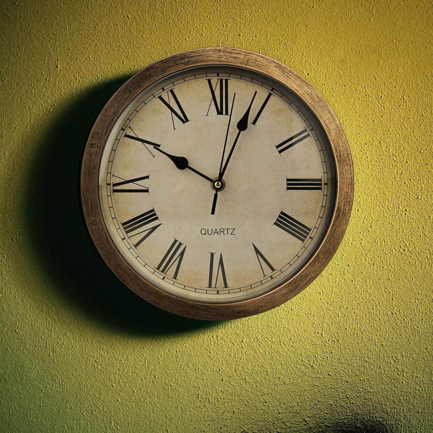Reloj de Pared Seguro Oculto BARGIFTS 25.4 cm Bronce