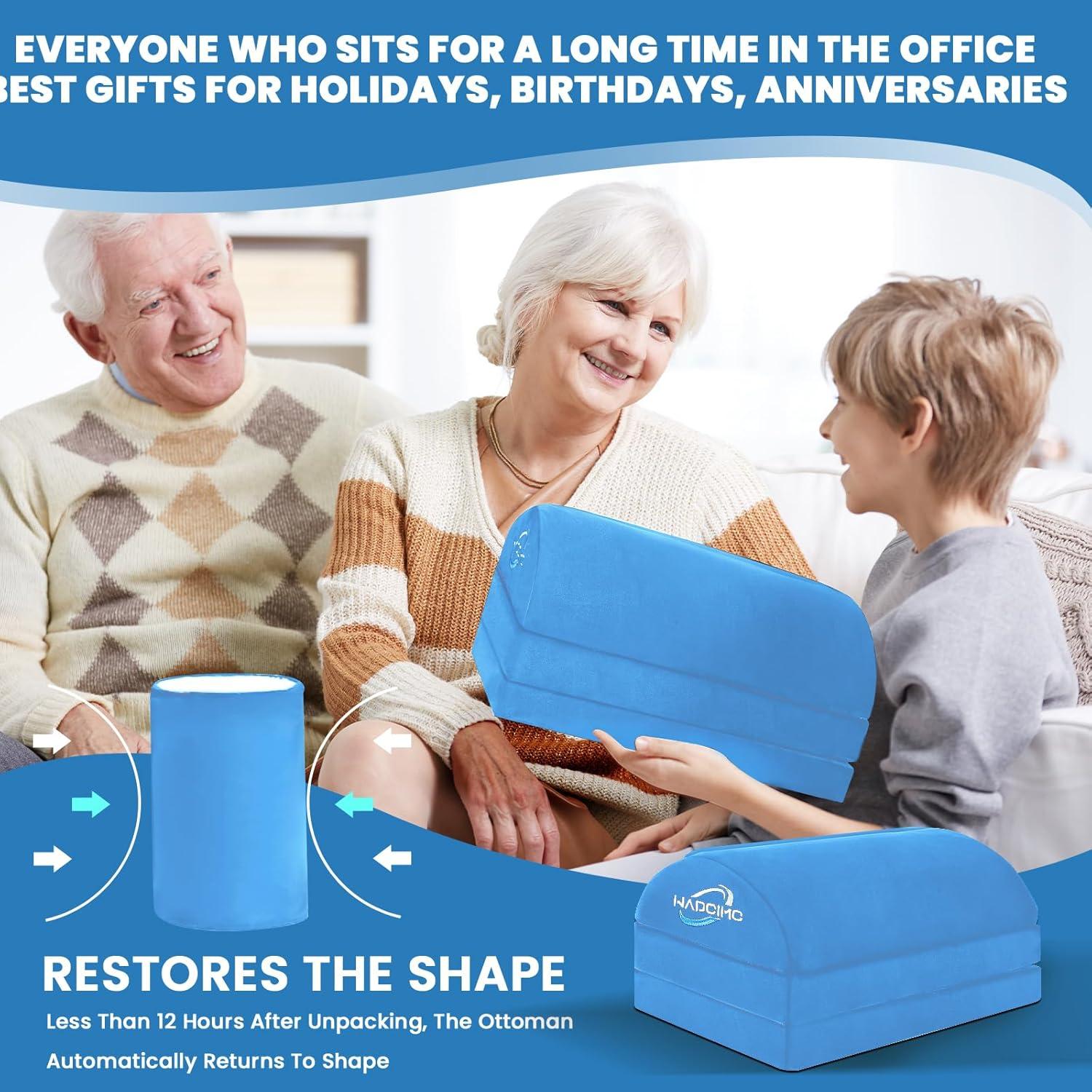 Reposapiés ajustable WADCIMC con bolsillo para pies cálidos XL