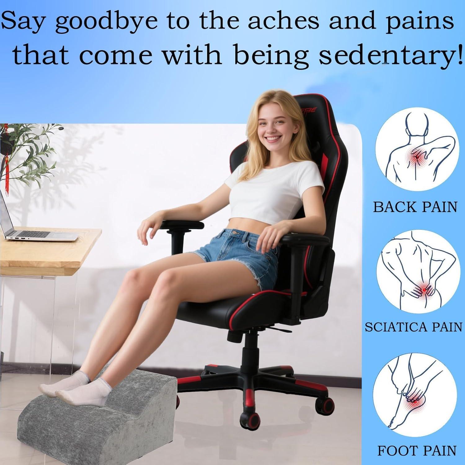 Reposapiés ergonómico Opy Tikar gris oscuro 40x40x25 cm