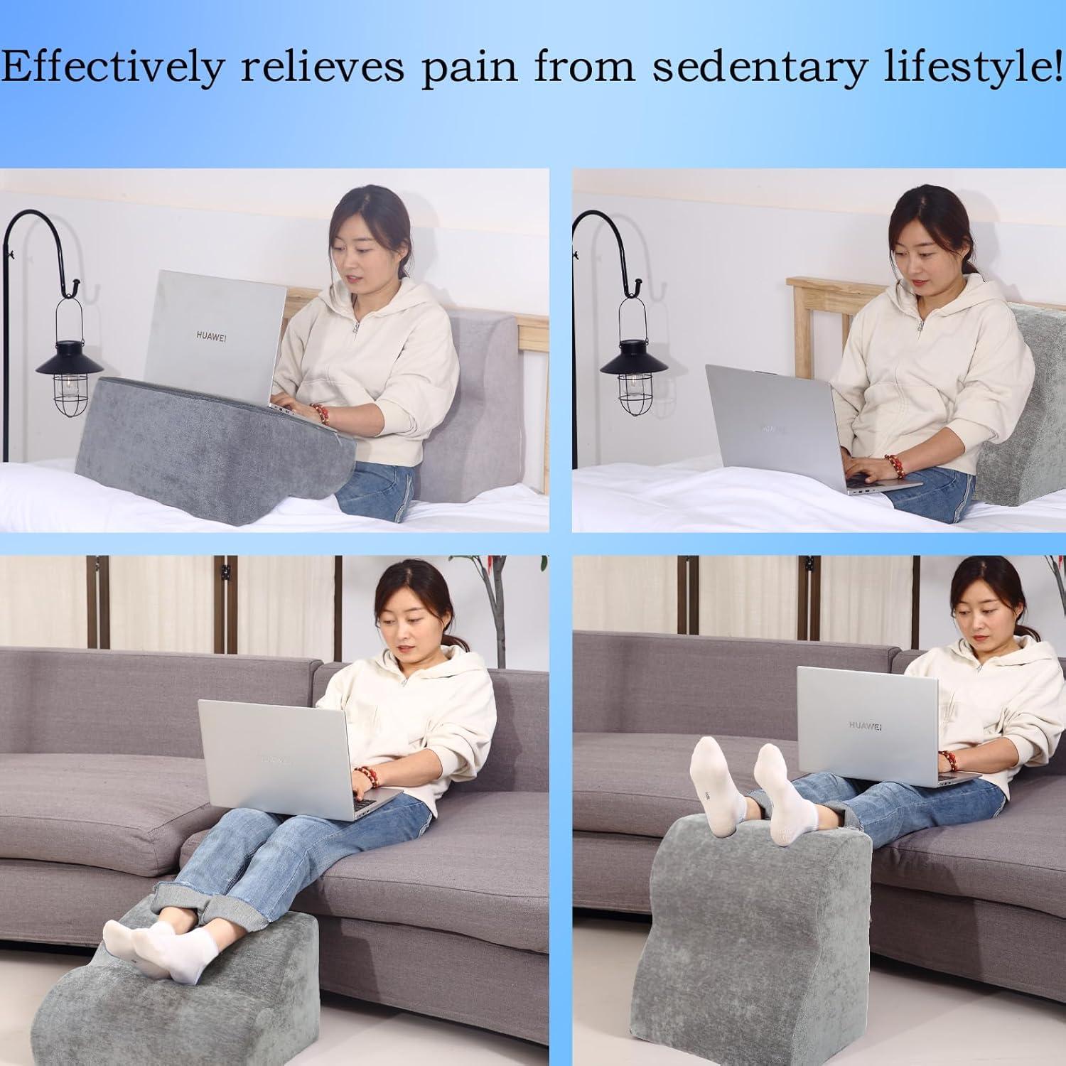 Reposapiés ergonómico Opy Tikar gris oscuro 40x40x25 cm