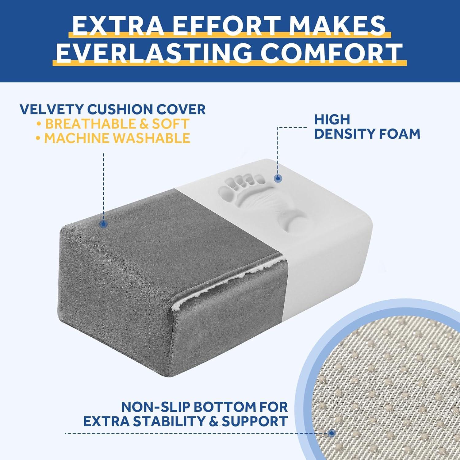 Reposapiés ajustable Wantell gris para oficina y hogar