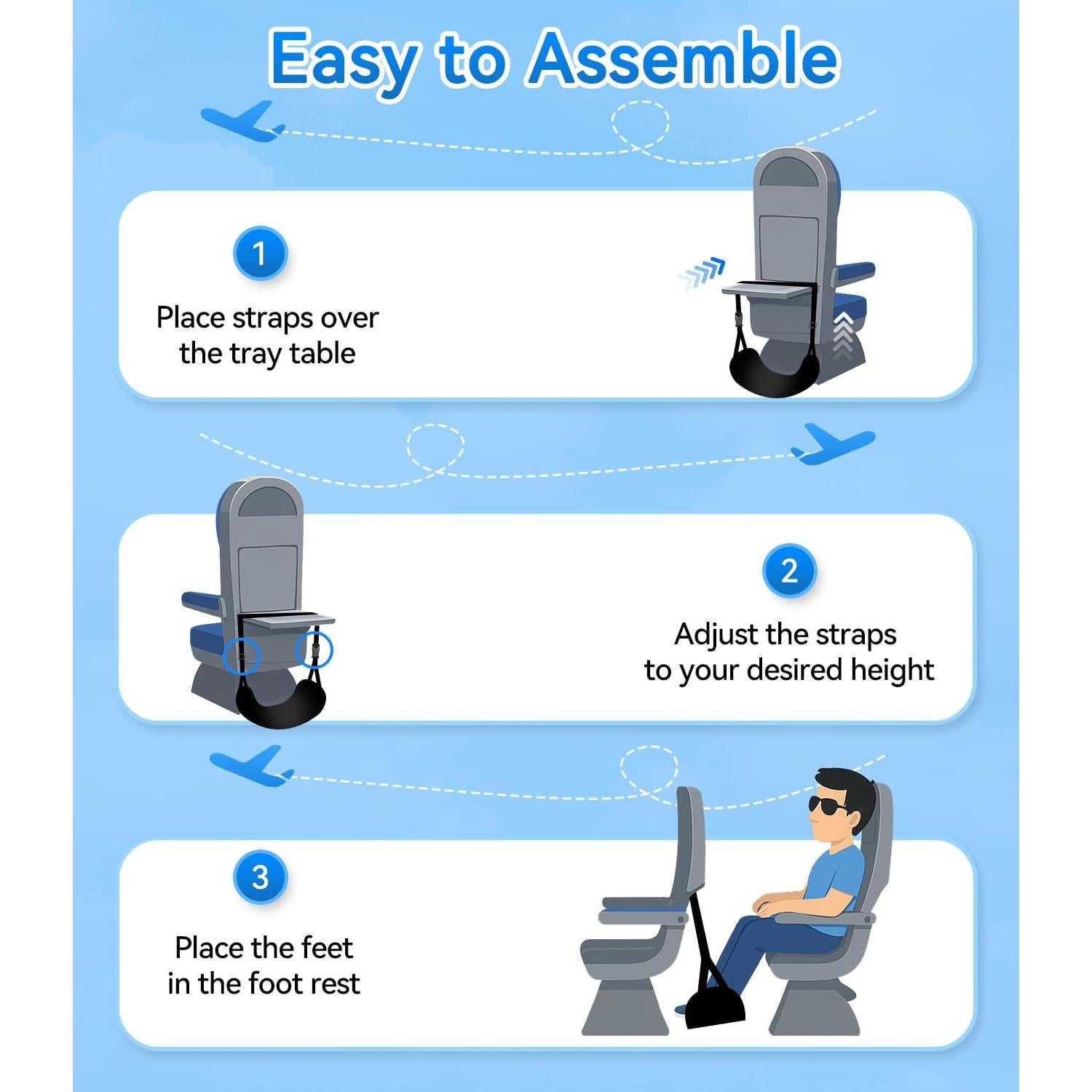 Hamaca para pies ergonómica Juxujoin - Espuma viscoelástica
