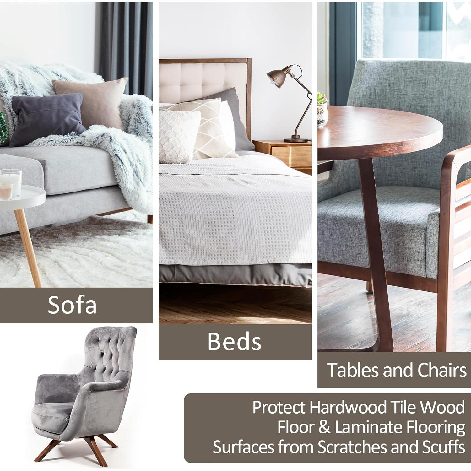 Deslizadores de Muebles Lemecima 20pcs 8.89cm para Alfombra